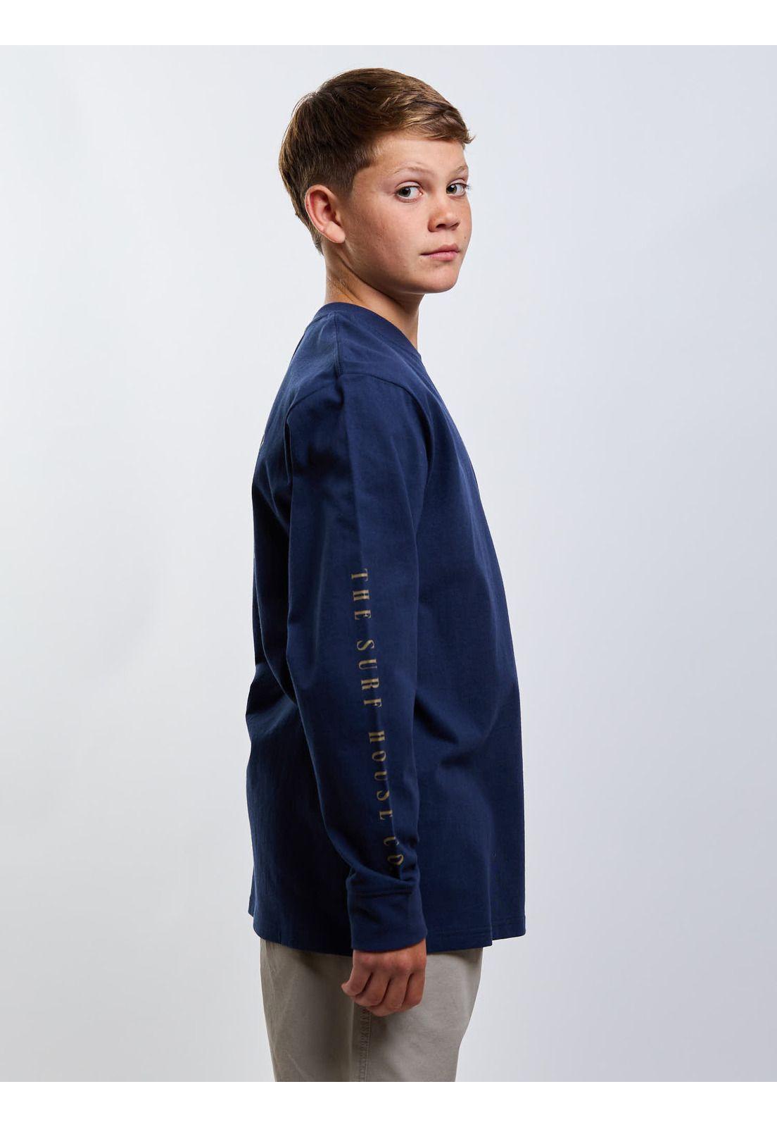 Polera ML Aloha Azul Infantil Maui And Sons-3