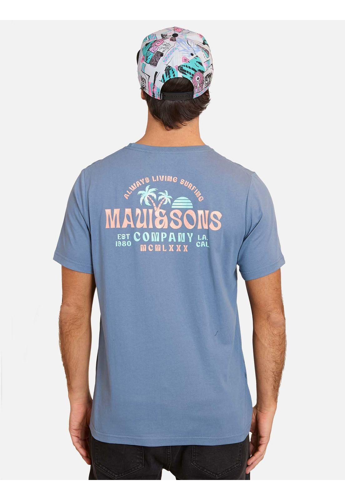 Polera MC Always Living Surfing Azul Hombre Maui And Sons-1