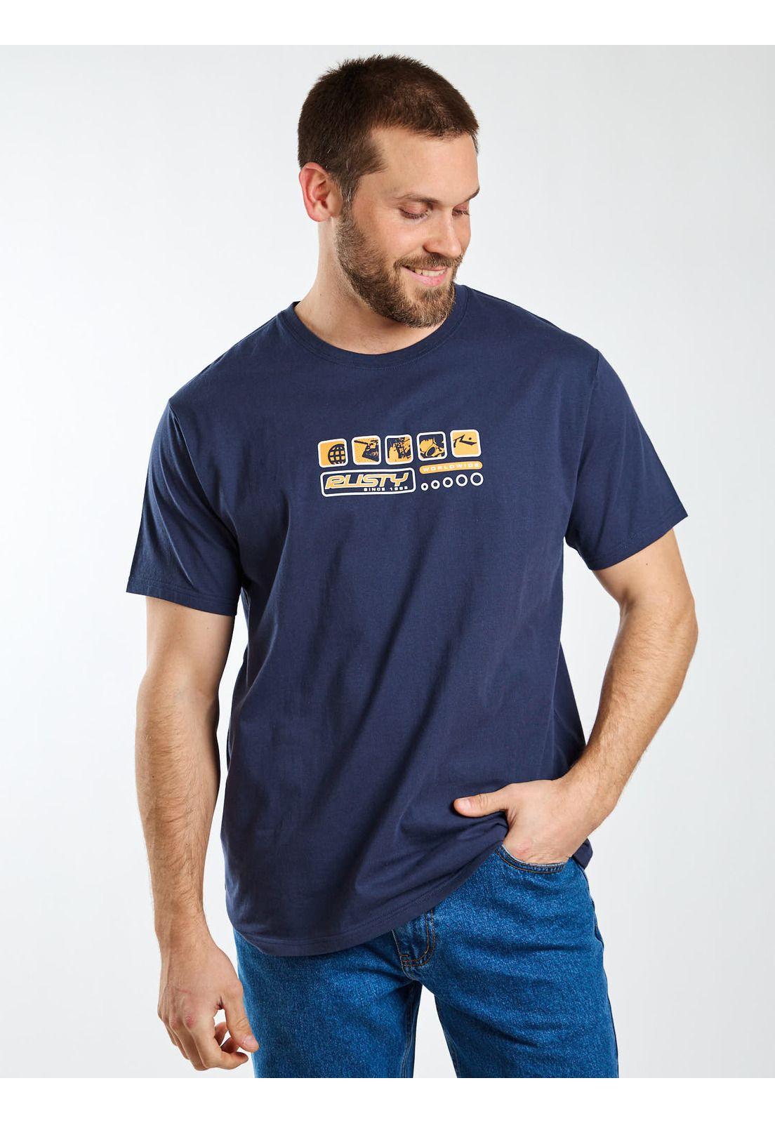 Polera MC Cove Azul Hombre Rusty-5