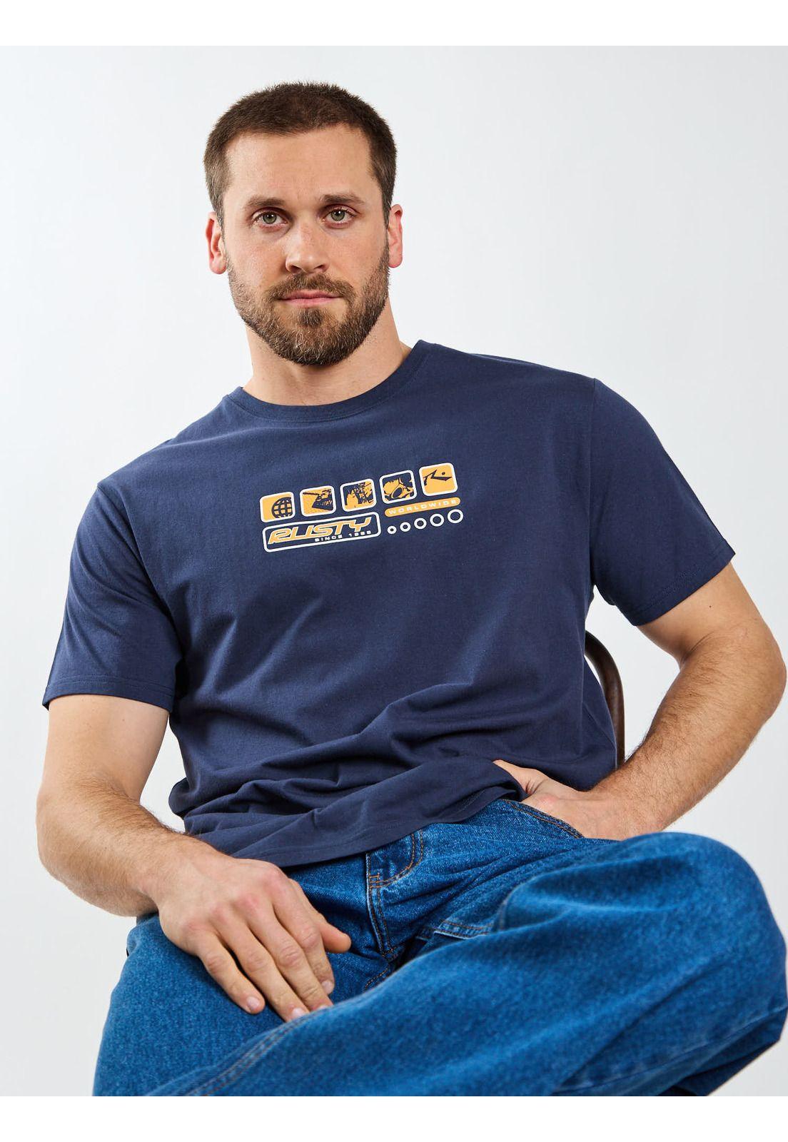 Polera MC Cove Azul Hombre Rusty-6