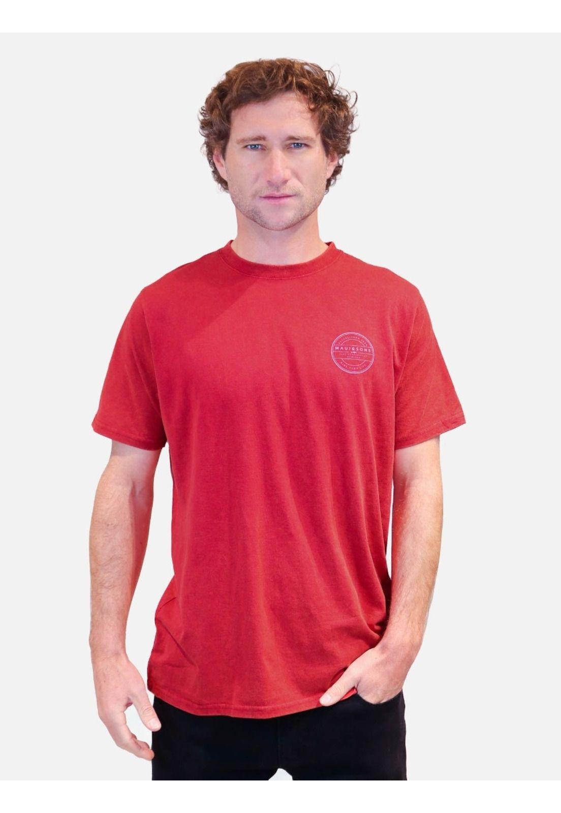 Polera Manga Corta Hombre 5P388-MV22 Rojo Maui & Sons-0