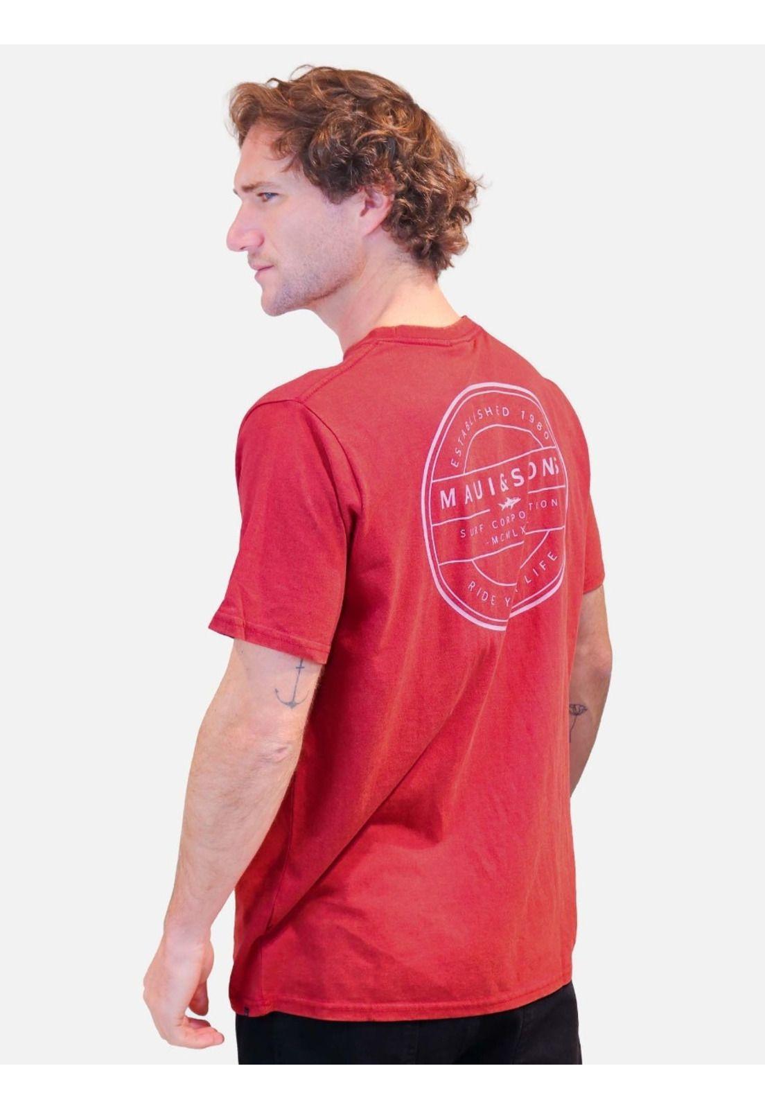 Polera Manga Corta Hombre 5P388-MV22 Rojo Maui & Sons-1