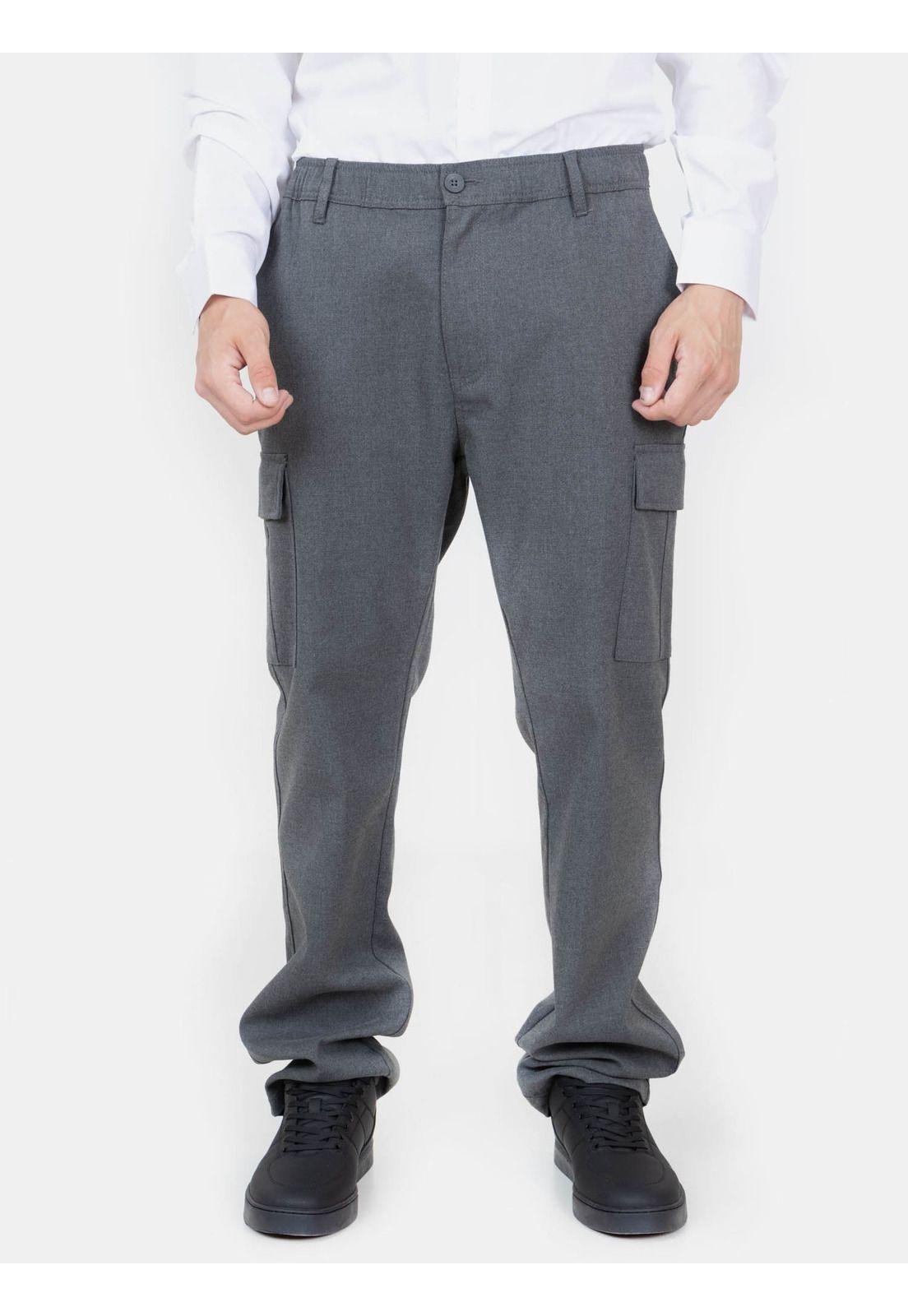 Pantalón Escolar Cargo Gris Juvenil Maui and Sons-0