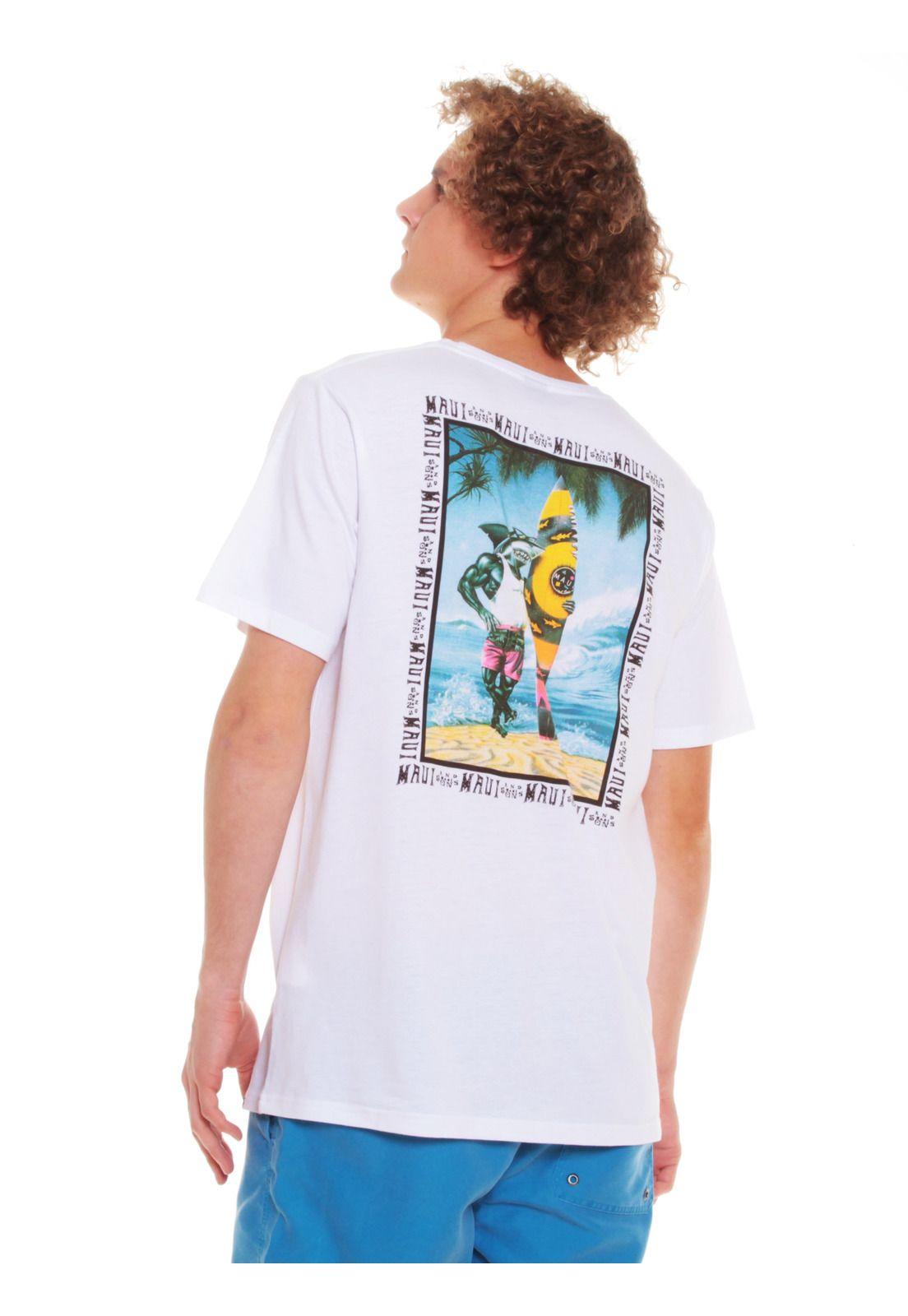 Polera Hombre 5P182-MV20 Blanco Maui and Sons-1