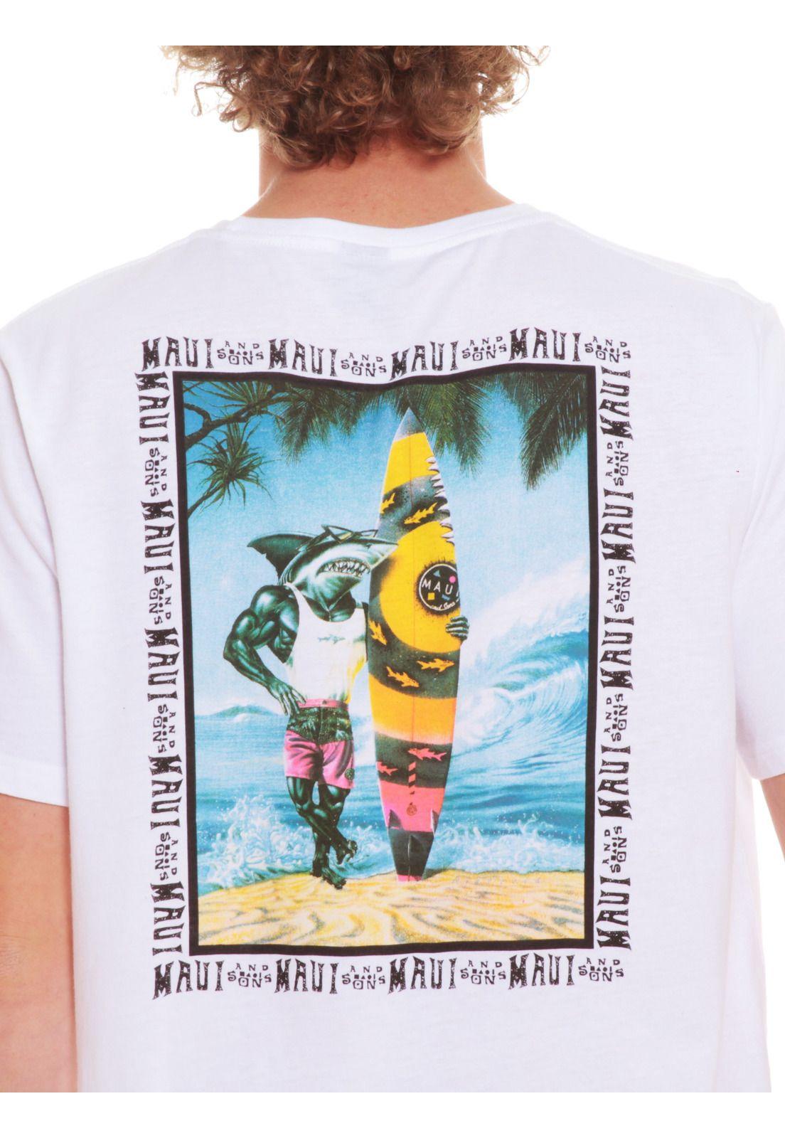 Polera Hombre 5P182-MV20 Blanco Maui and Sons-2