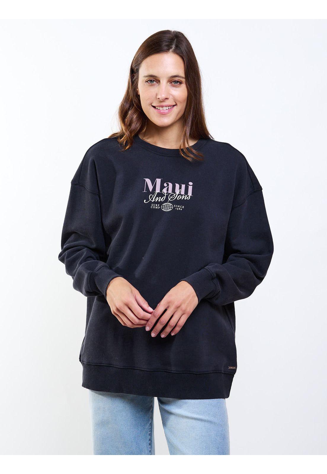 Poleron CR Tanna Negro Mujer Maui And Sons-4