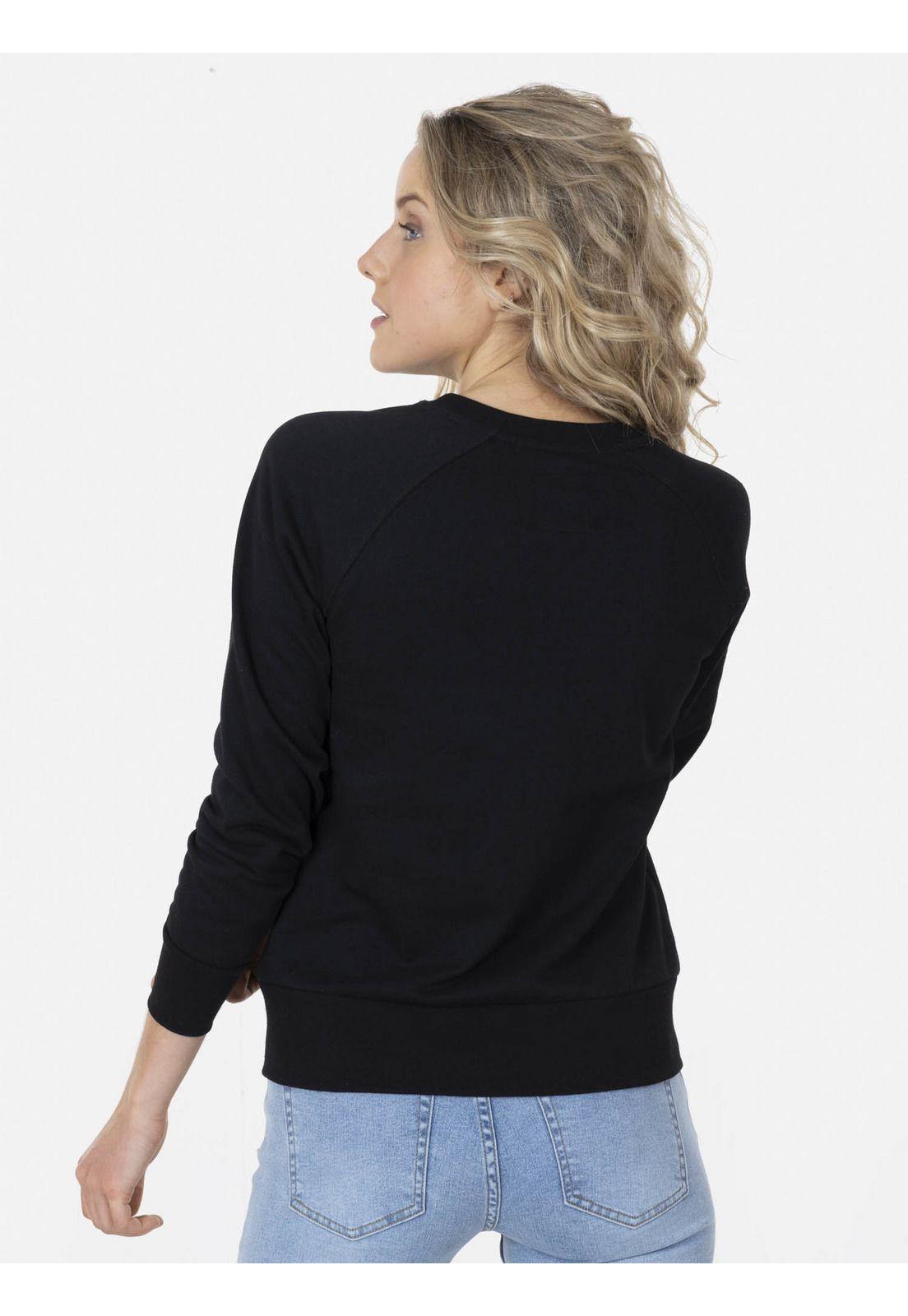 Poleron MYSTICAL EYE CREW Mujer Negro Maui and Sons-1