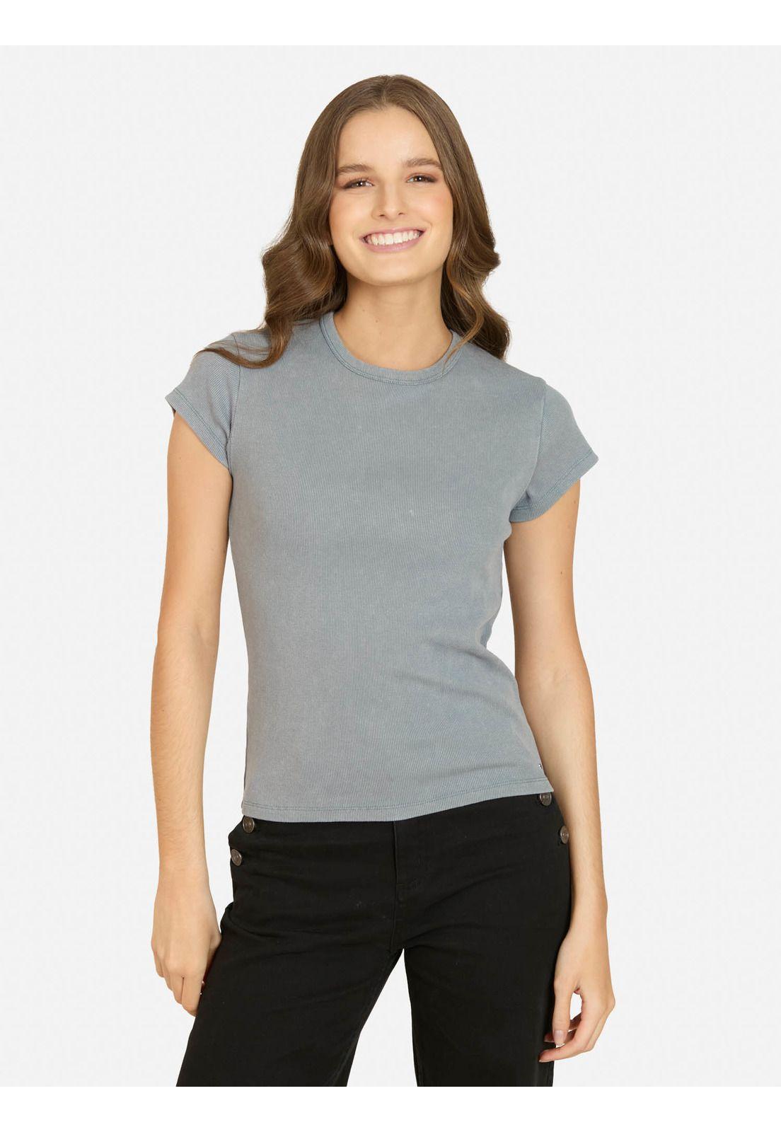 Polera MC Oceara Gris Mujer Maui And Sons-0