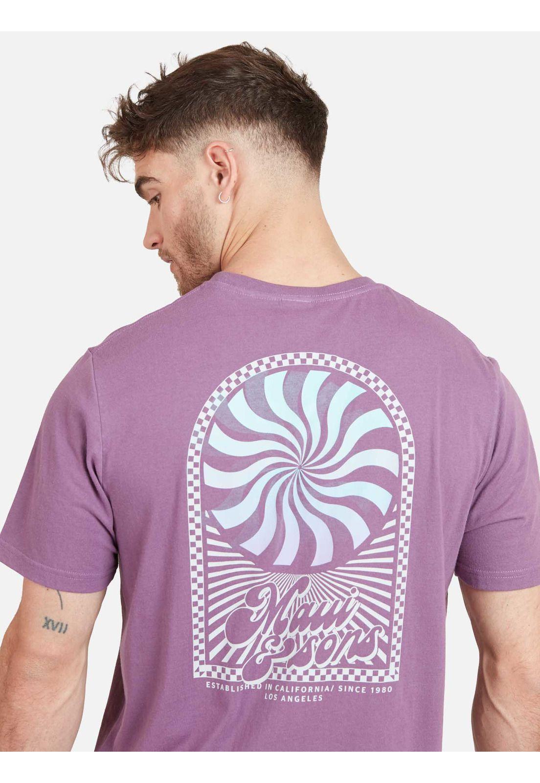 Polera ESTABLISHED 1980 SS TEE Hombre Rojo Maui & Sons-2