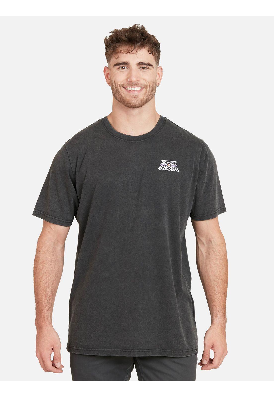 Polera SHARK VINTAGE SS TEE Hombre Negro Maui & Sons-0