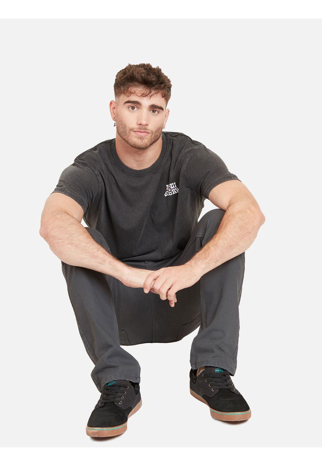 Polera SHARK VINTAGE SS TEE Hombre Negro Maui & Sons-3