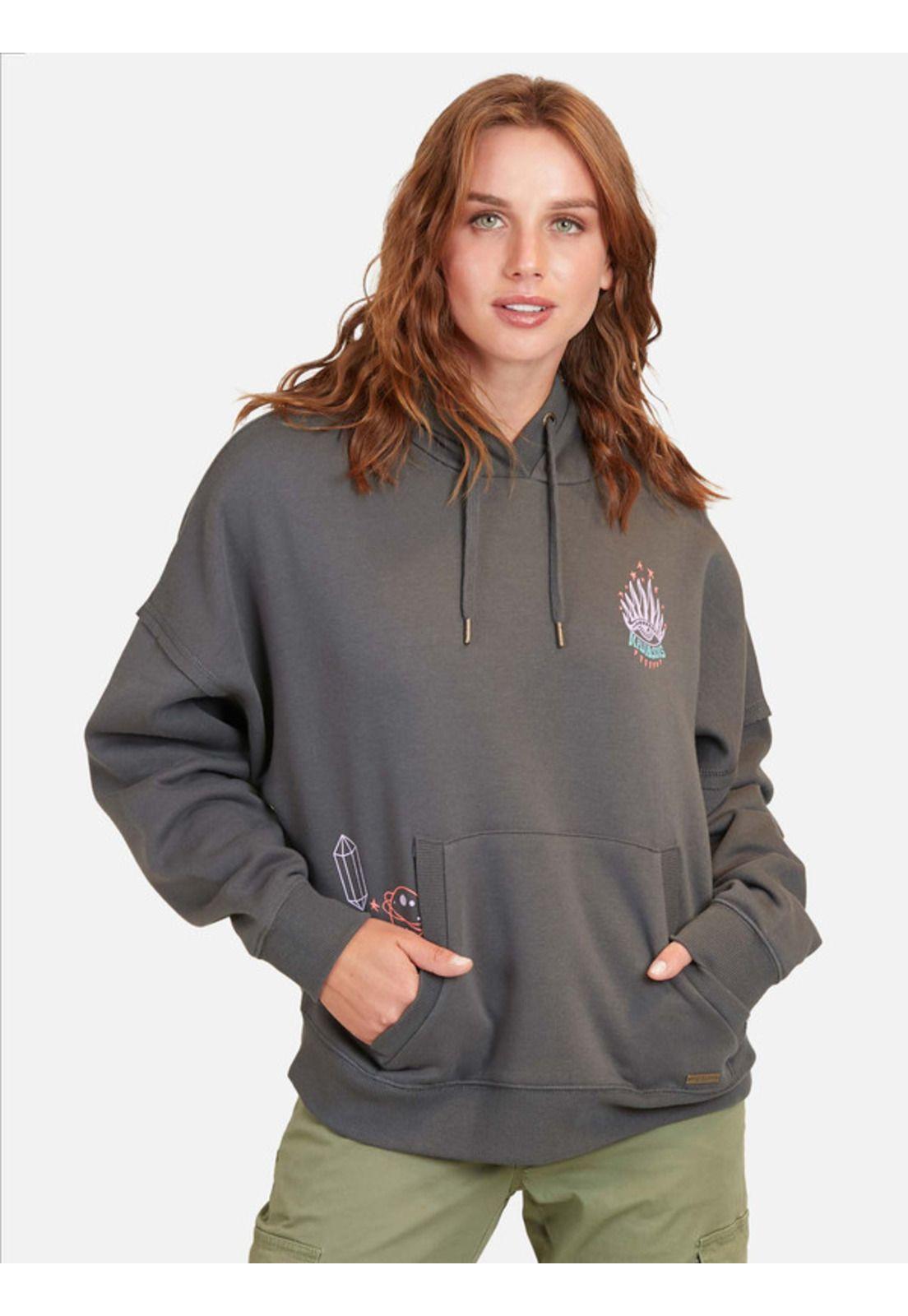 Poleron Magic Surf Mujer Gris Maui And Sons-0