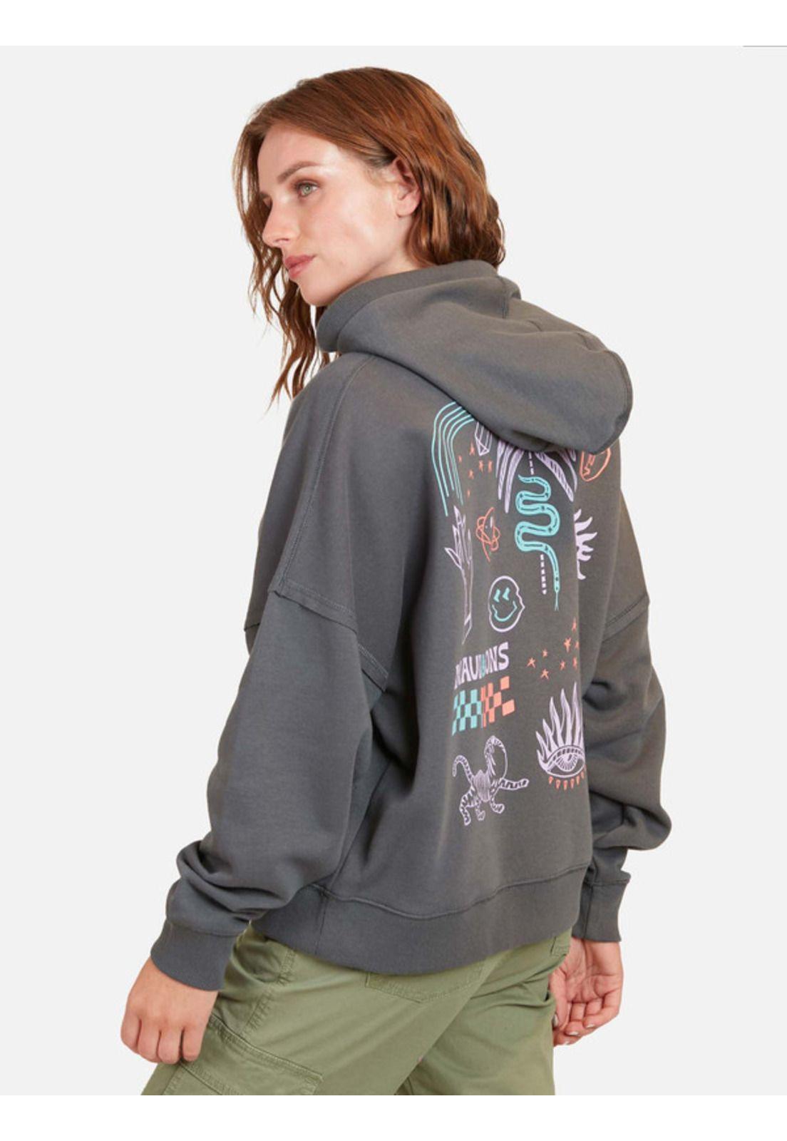 Poleron Magic Surf Mujer Gris Maui And Sons-1