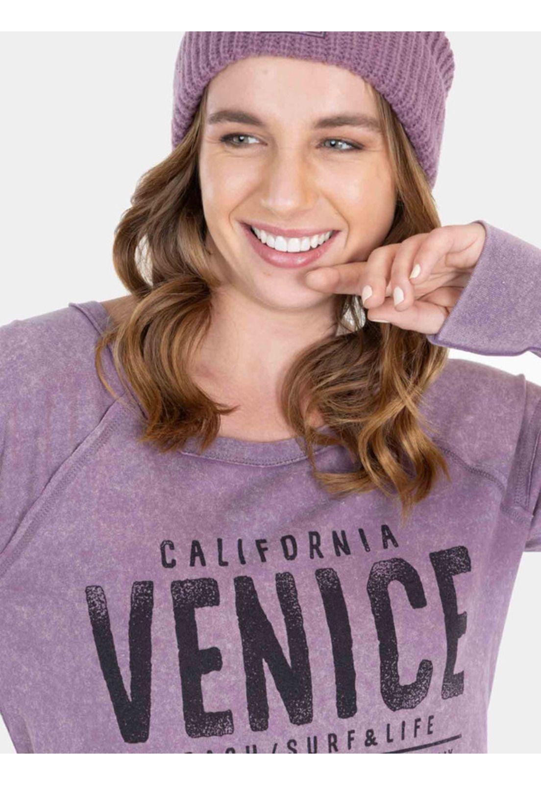 Polera Venice Beach T-Shirt Morado Mujer Maui And Sons-2