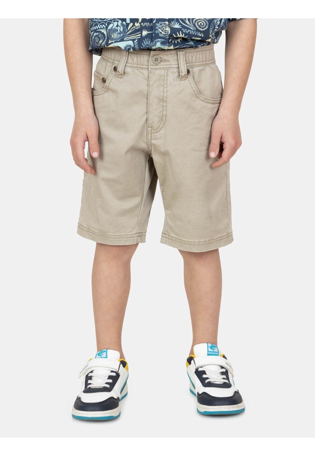 Bermuda Jogger Vaholux Beige Infantil Maui And Sons-0