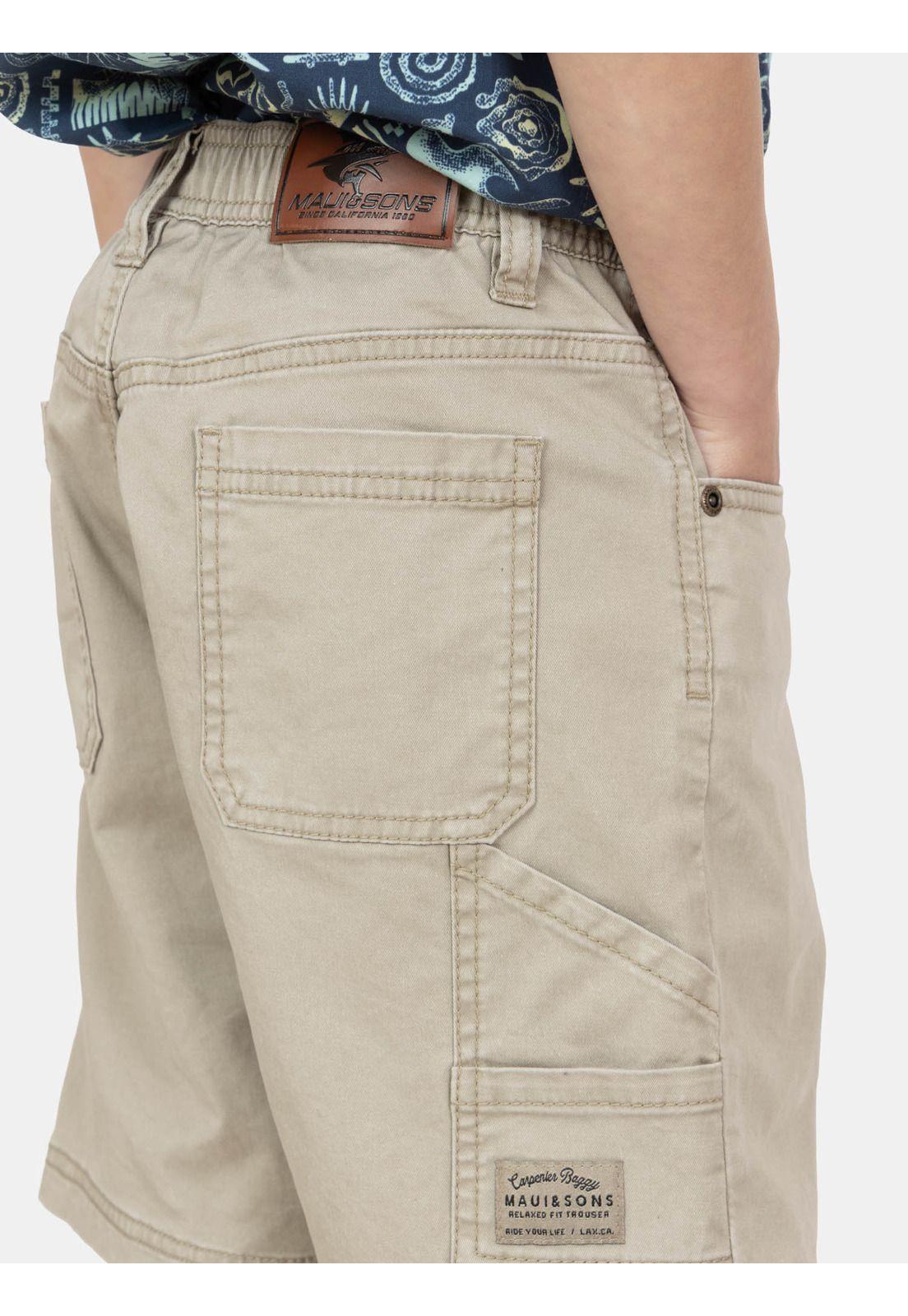 Bermuda Jogger Vaholux Beige Infantil Maui And Sons-2
