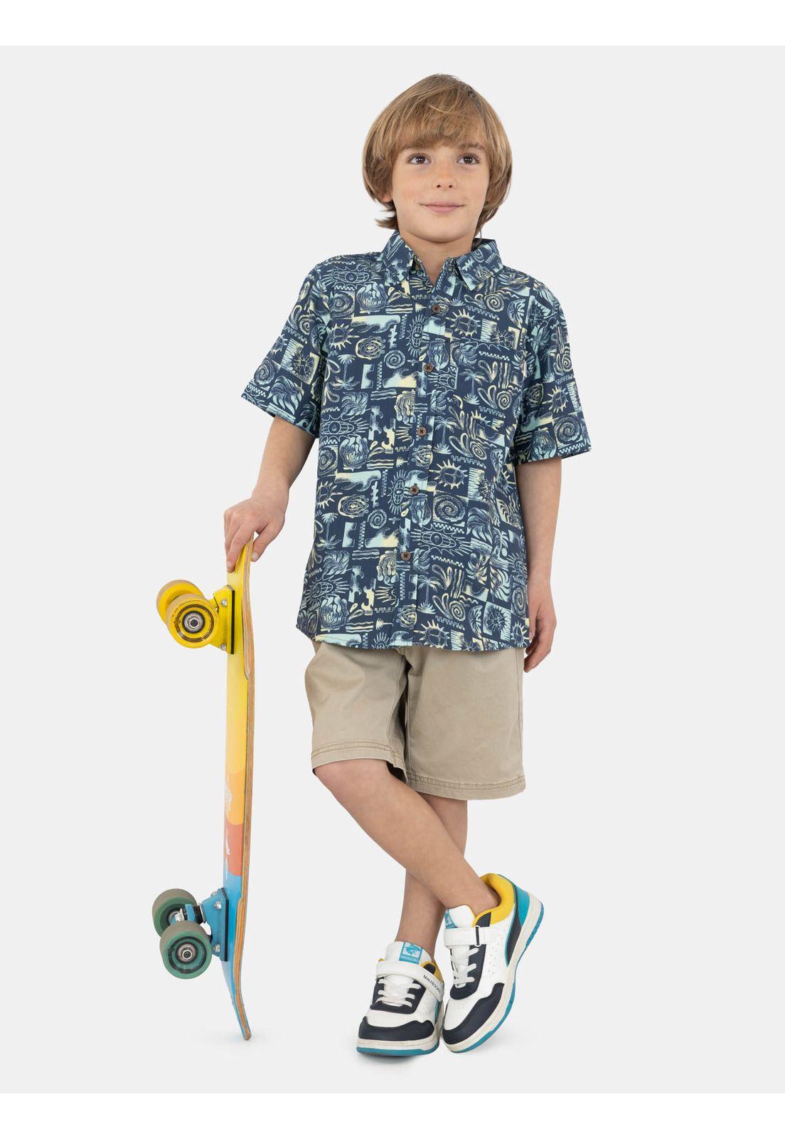 Bermuda Jogger Vaholux Beige Infantil Maui And Sons-3