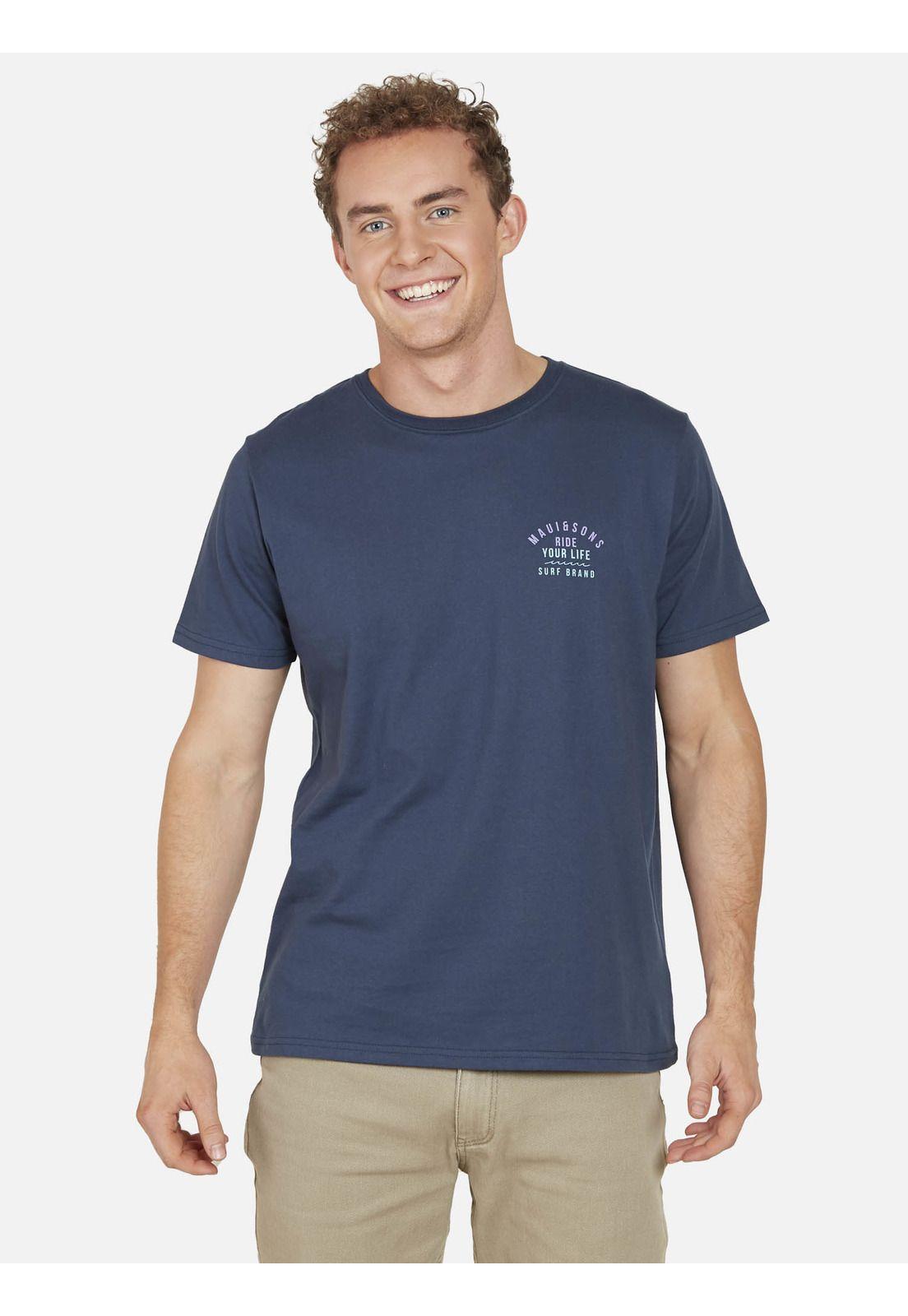 Polera CALM SEA Hombre Azul Maui and Sons-0