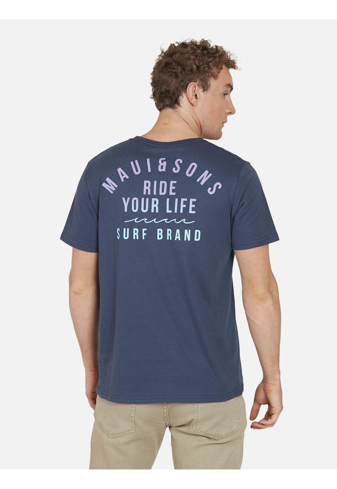 Polera CALM SEA Hombre Azul Maui and Sons-1