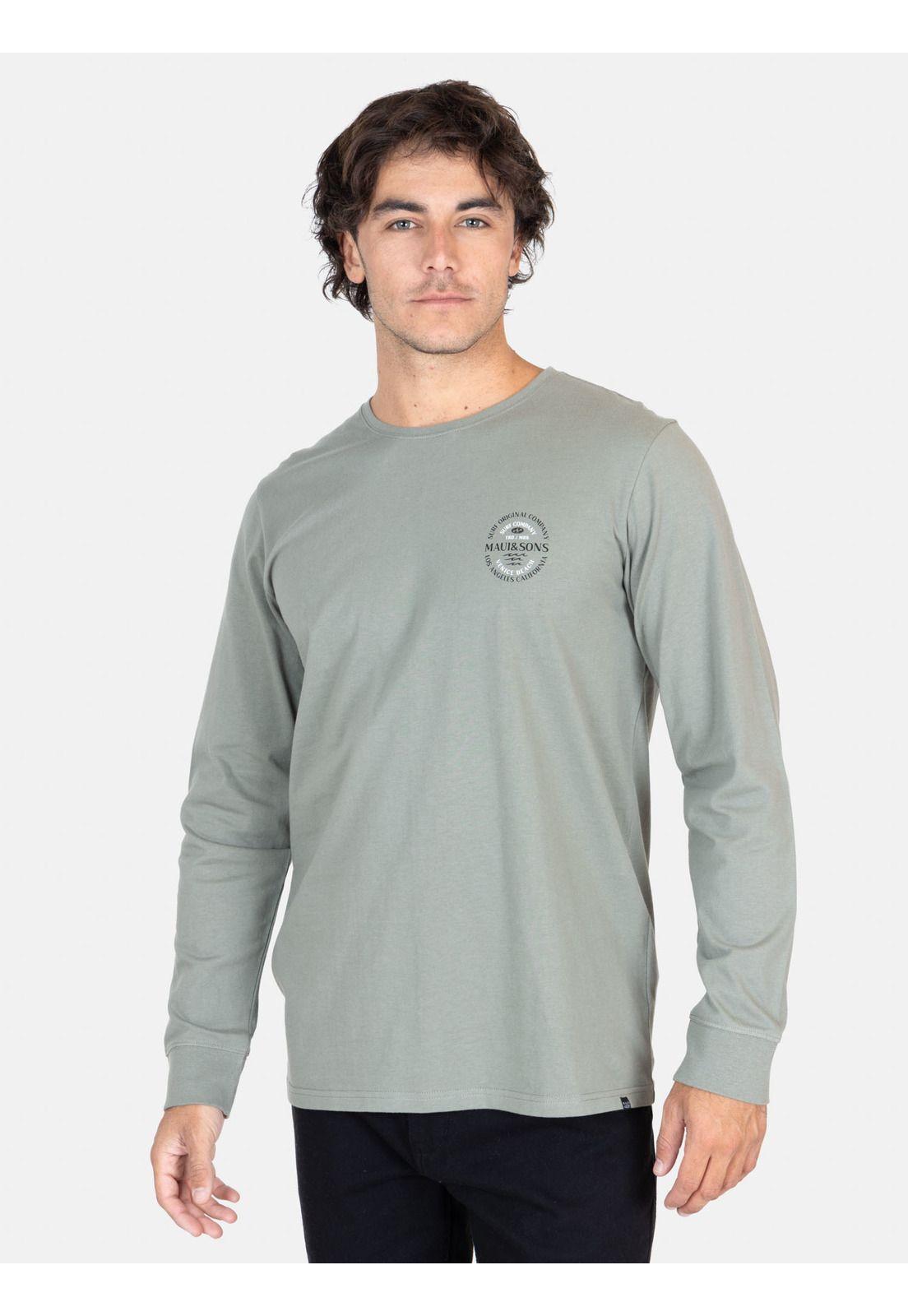 Polera ML Lei Breeze Verde Hombre Maui And Sons-0
