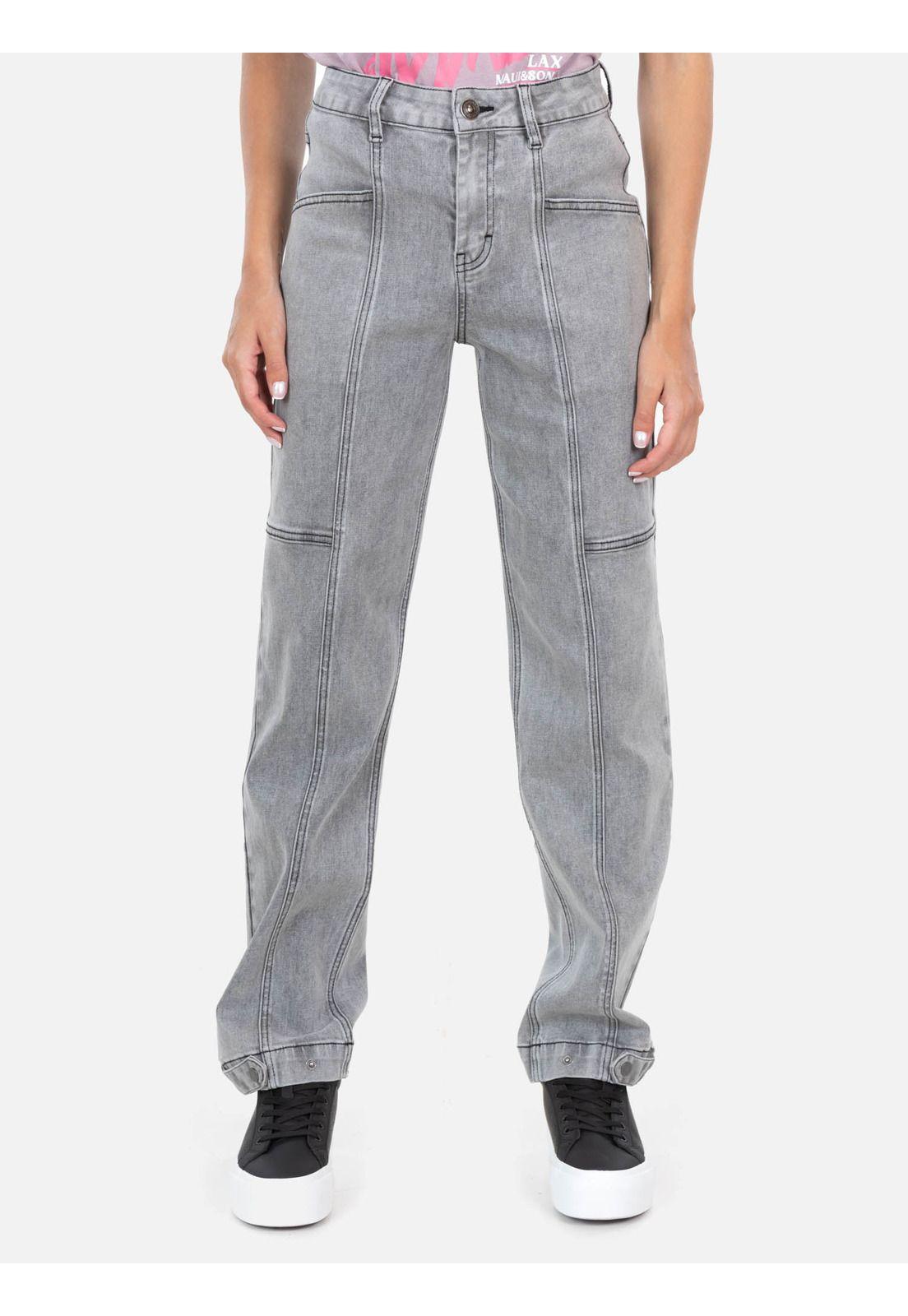 Jeans Cyclone Gris Mujer Maui And Sons-0