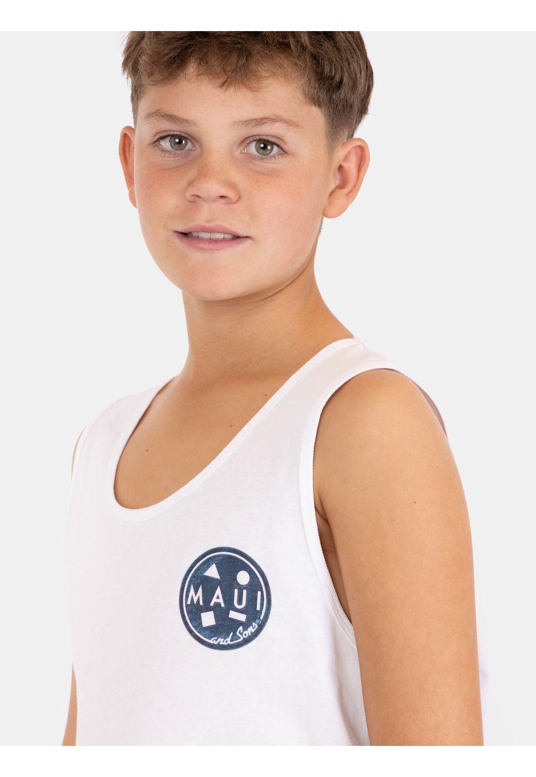 Polera SM Aqualoo Blanco Infantil Maui And Sons-2