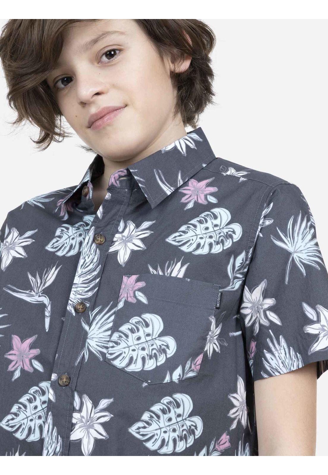 Camisa Juvenil Gris Oscuro 5C934-MV22 Maui and Sons-2