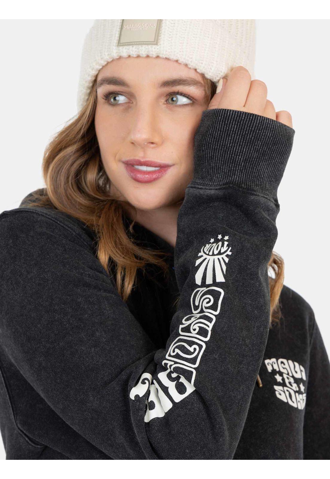 Poleron Good Vibes Negro Mujer Maui And Sons-2