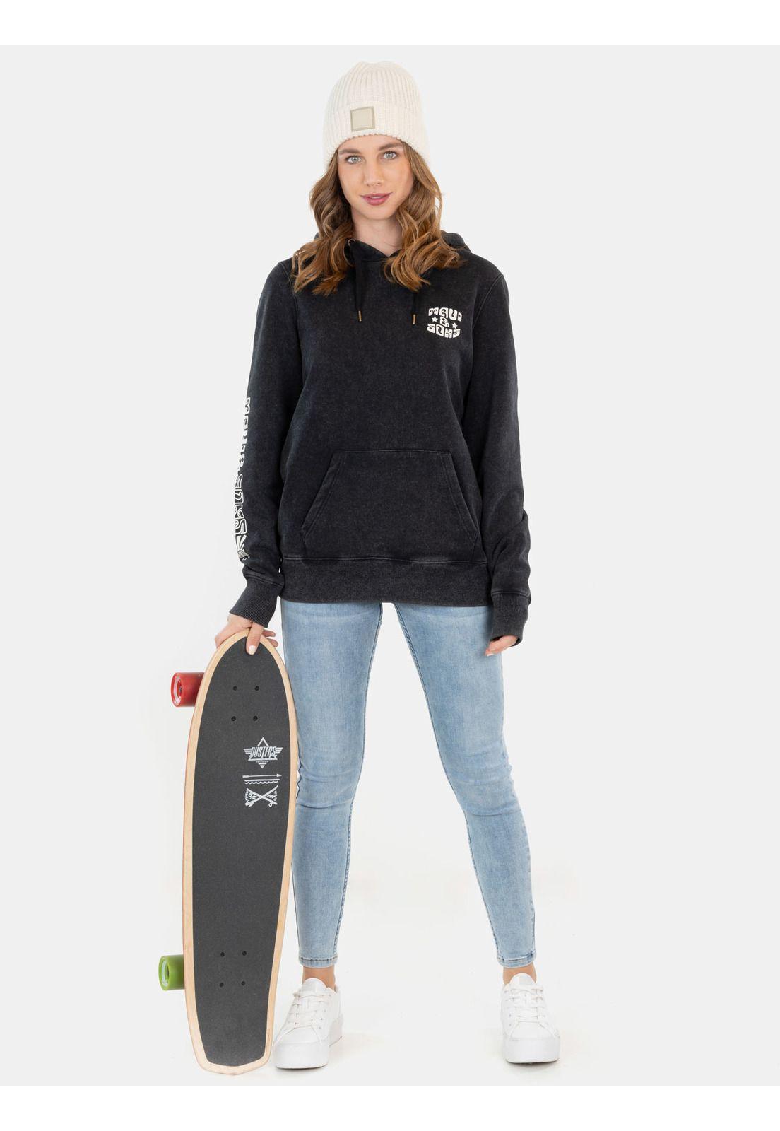 Poleron Good Vibes Negro Mujer Maui And Sons-3