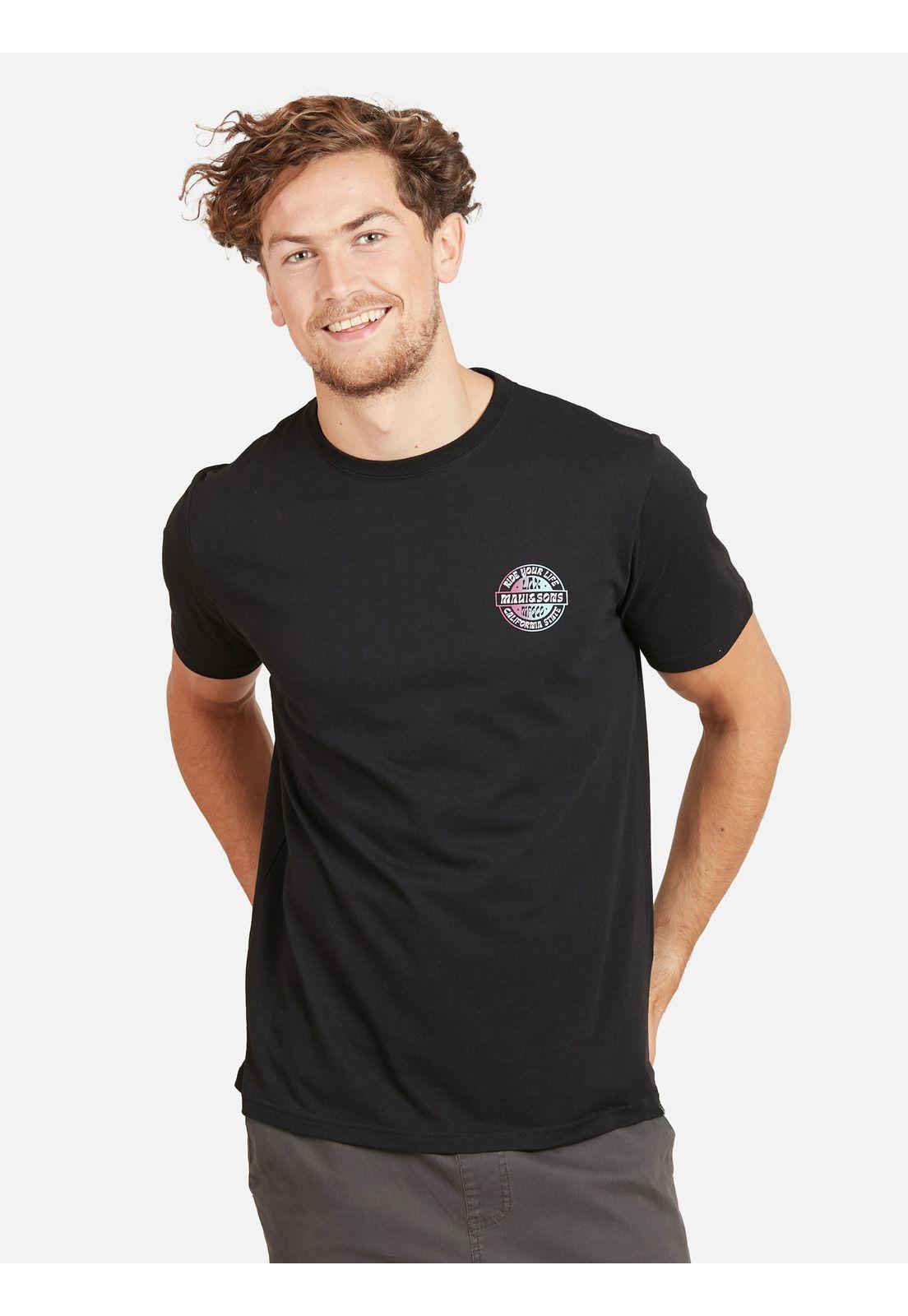 Polera CALIFORNIA STATE SS TEE Hombre Negro Maui & Sons-0