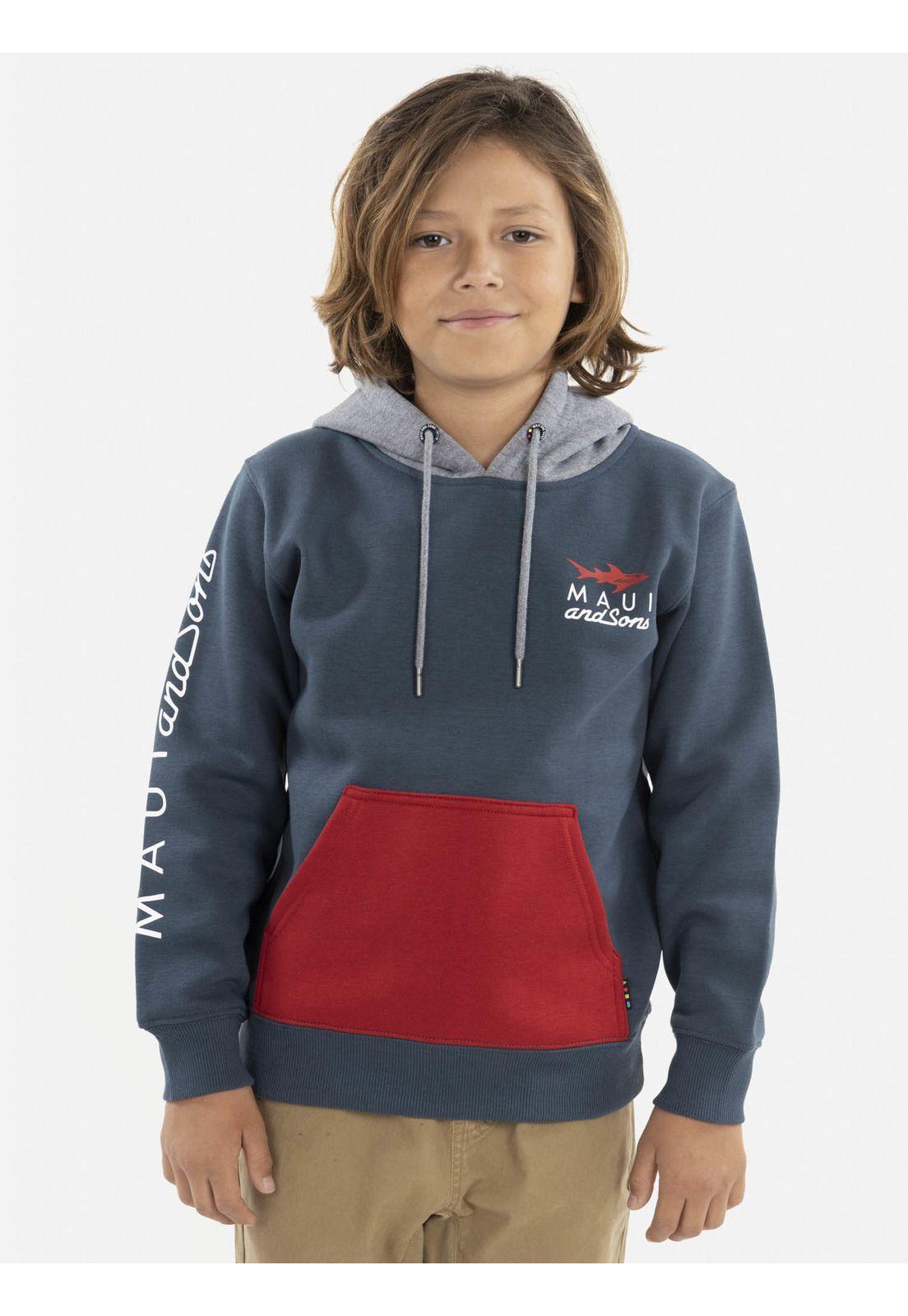 Poleron ORIGINAL SURF Niño Azul Maui and Sons-0