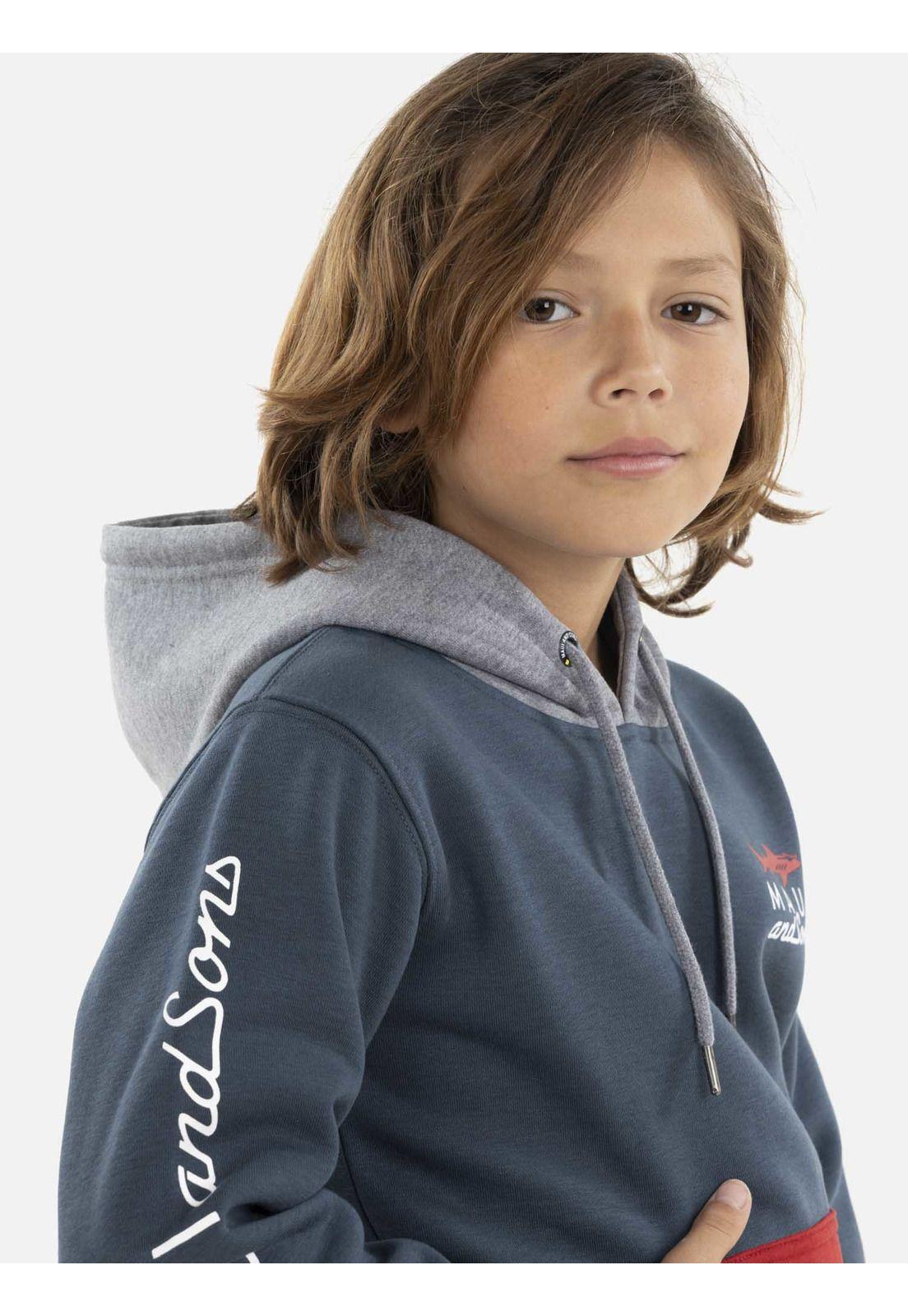 Poleron ORIGINAL SURF Niño Azul Maui and Sons-2