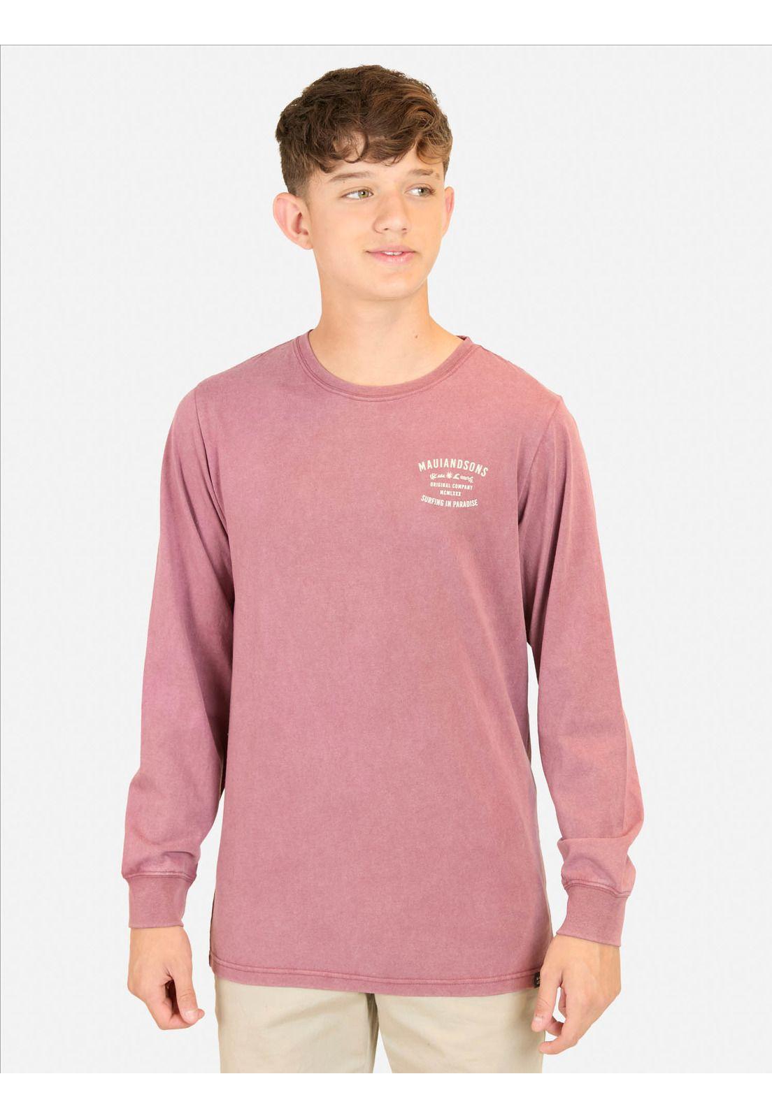 Polera ML Kona Heat Rojo Infantil Maui And Sons-0