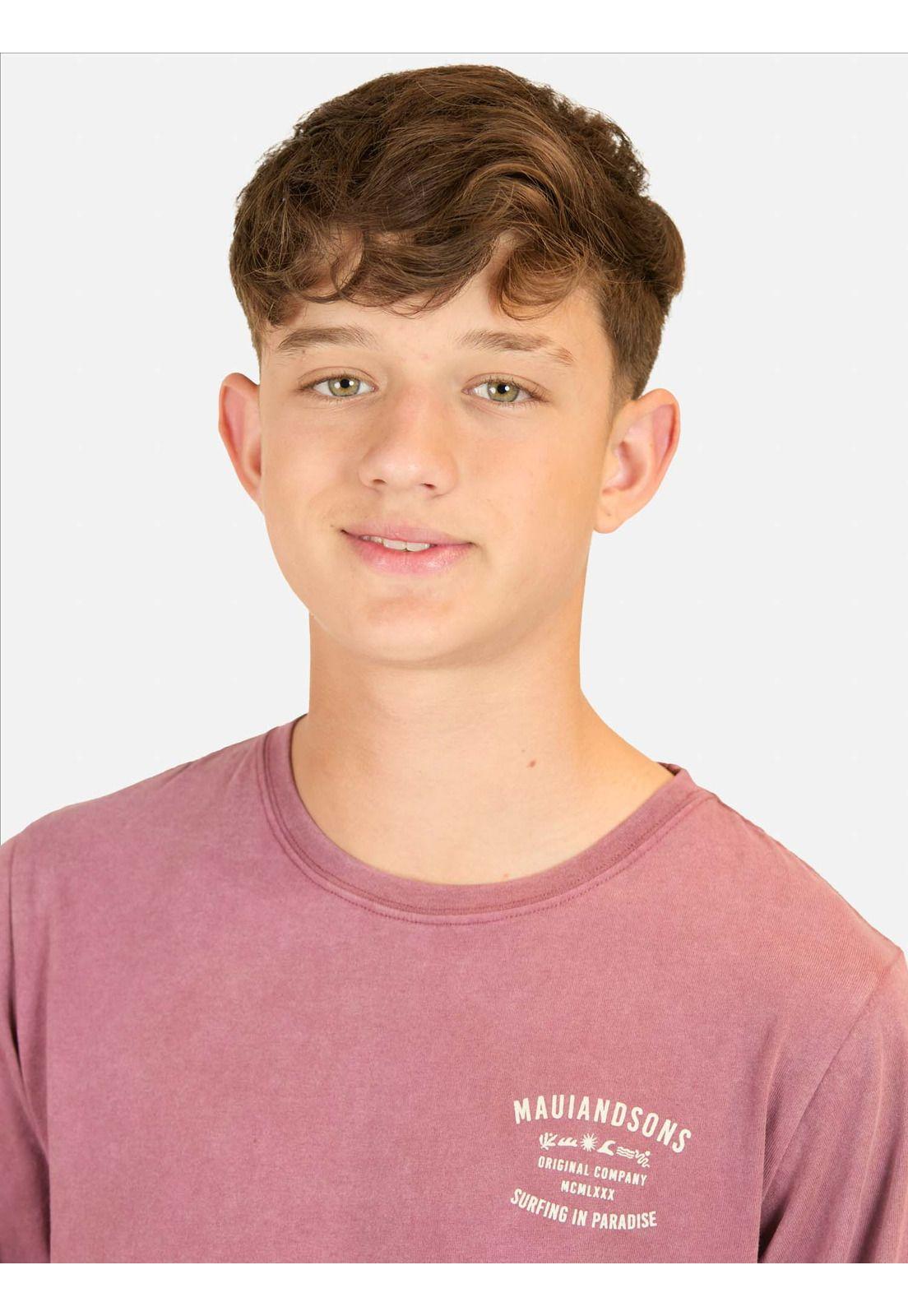 Polera ML Kona Heat Rojo Infantil Maui And Sons-2