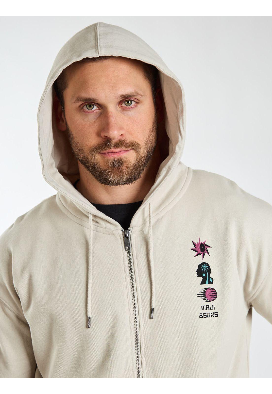 Poleron FZ Palm Beige Hombre Maui and Sons-4
