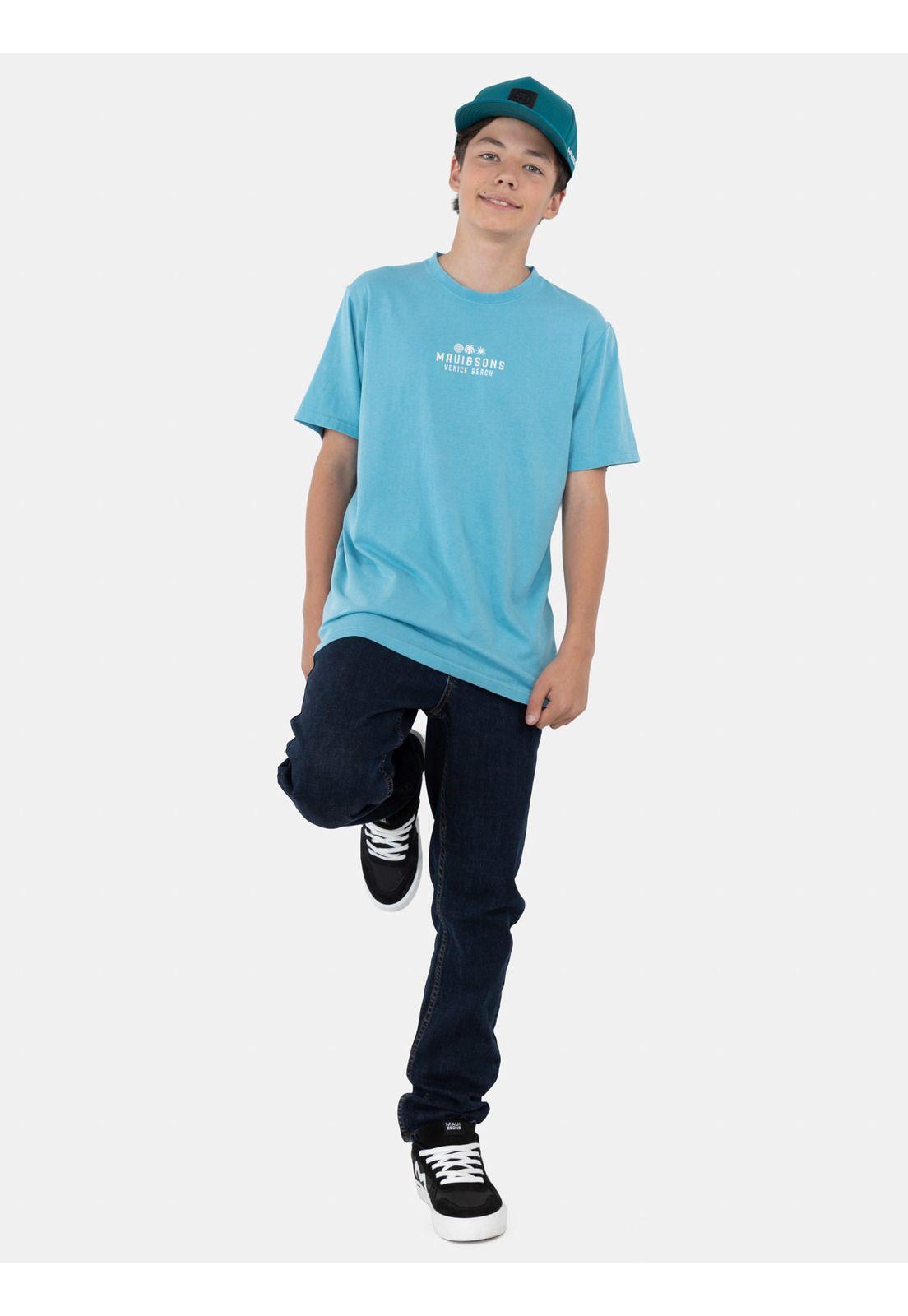 Polera MC CityRush Celeste Infantil Maui And Sons-3