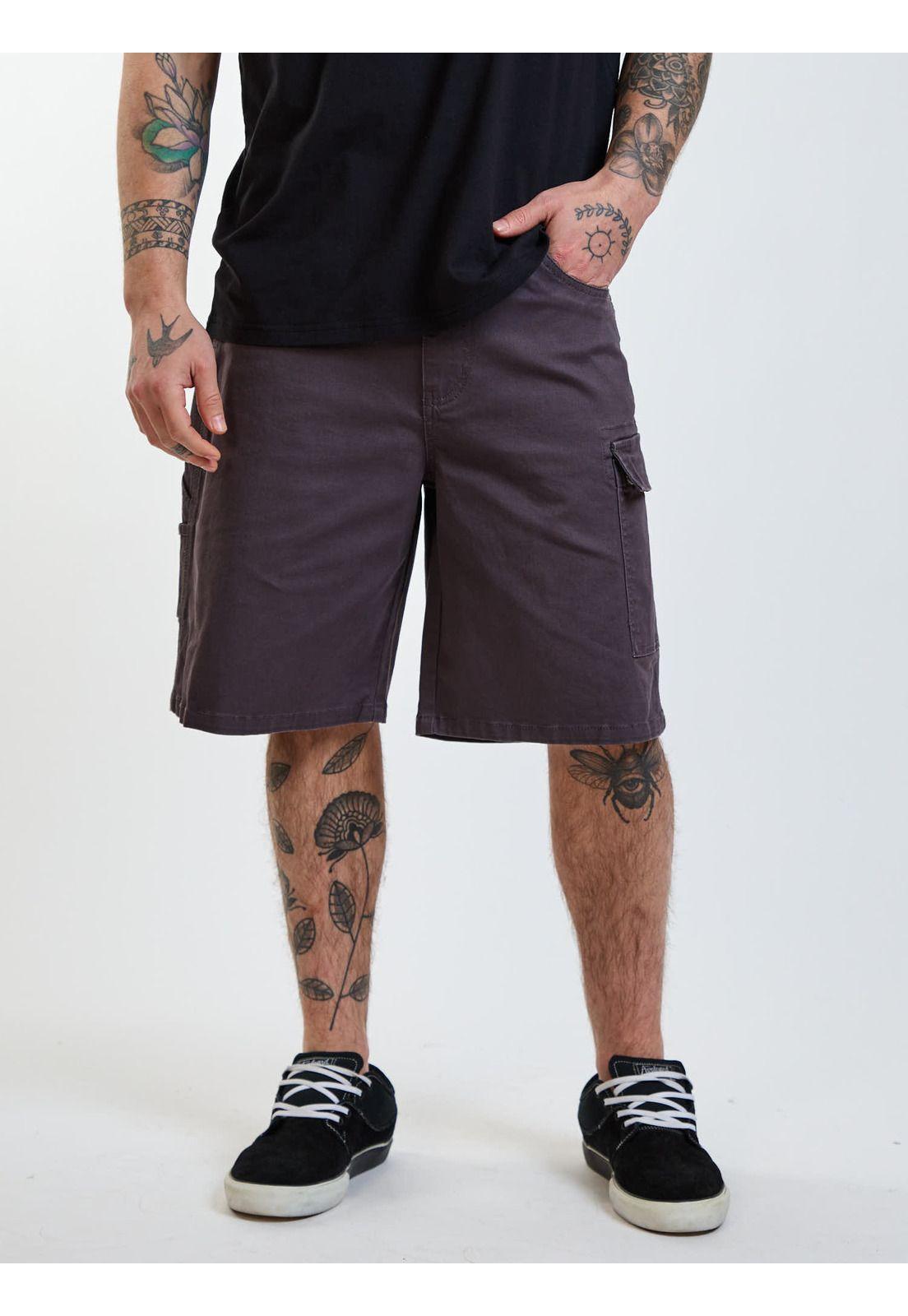 Bermuda Baggy Static Gris Hombre Volcom-0