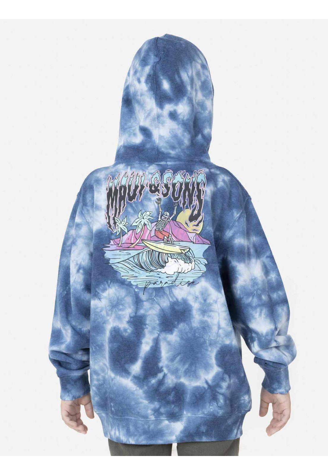 Poleron MAUI SHARK HOODIE TIE DYE Niño Multicolor Maui and Sons-1