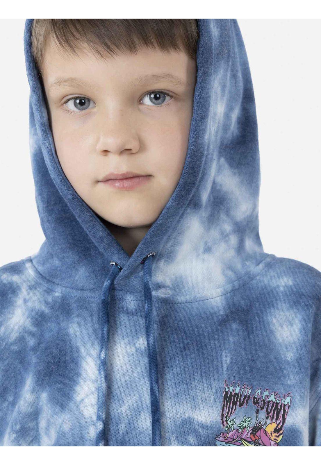 Poleron MAUI SHARK HOODIE TIE DYE Niño Multicolor Maui and Sons-2