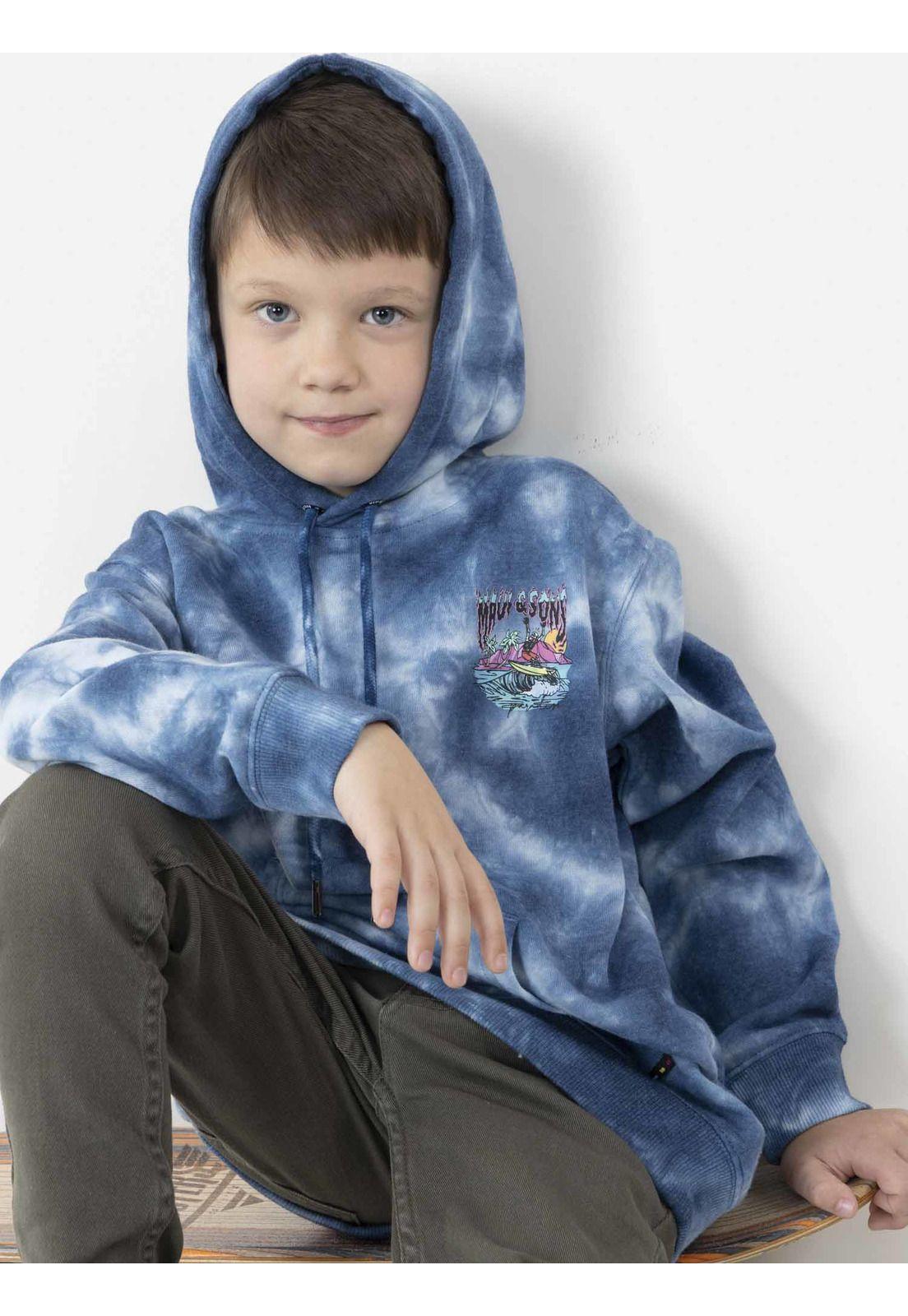Poleron MAUI SHARK HOODIE TIE DYE Niño Multicolor Maui and Sons-3