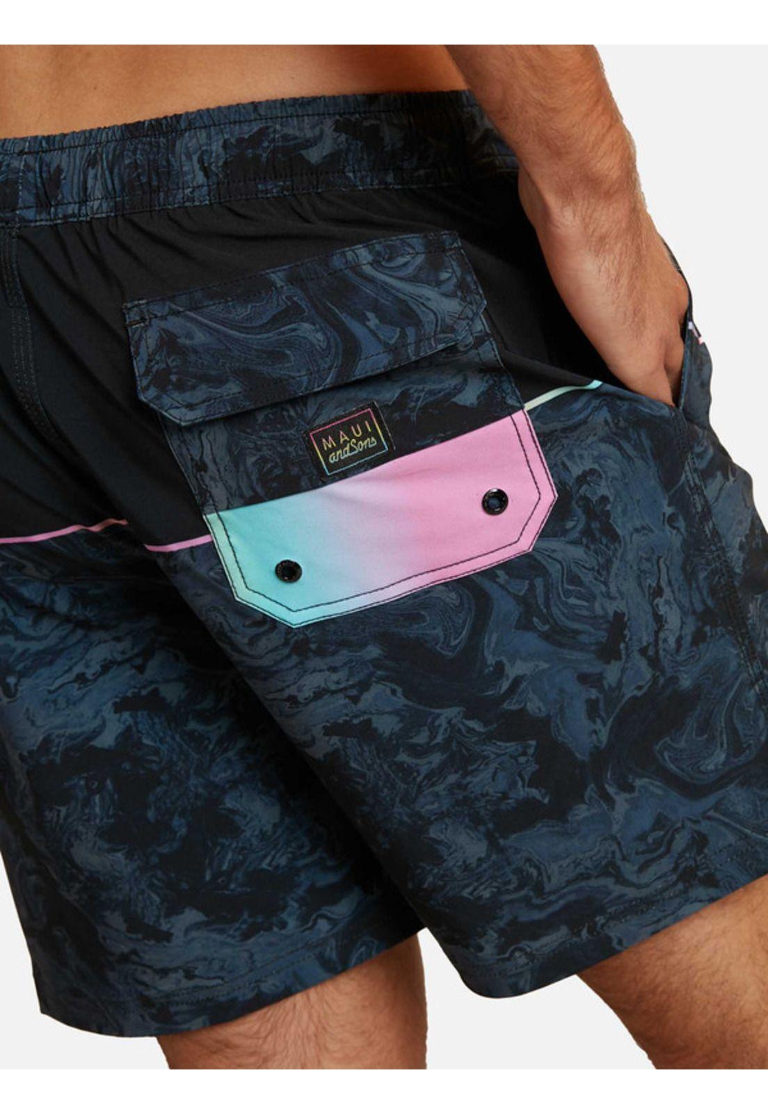 Traje De Baño Lava Night Multicolor Hombre Maui and sons-2
