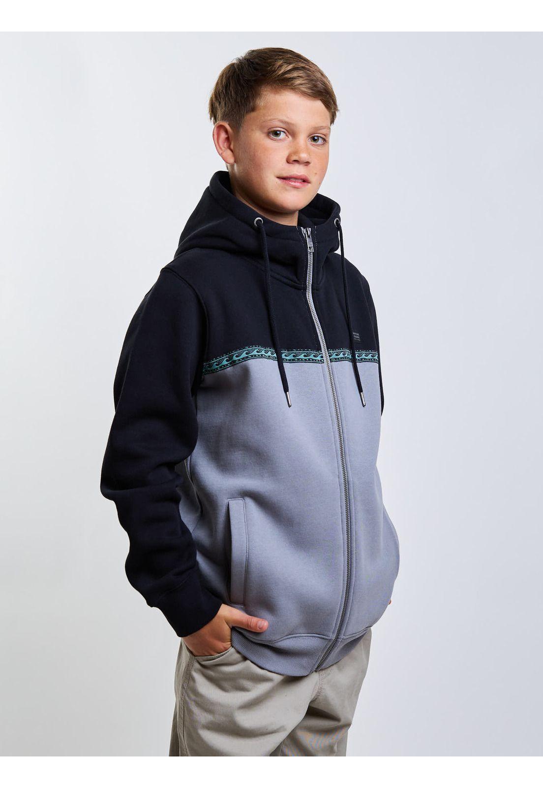 Poleron FZ Tempest Negro Infantil Maui And Sons-4