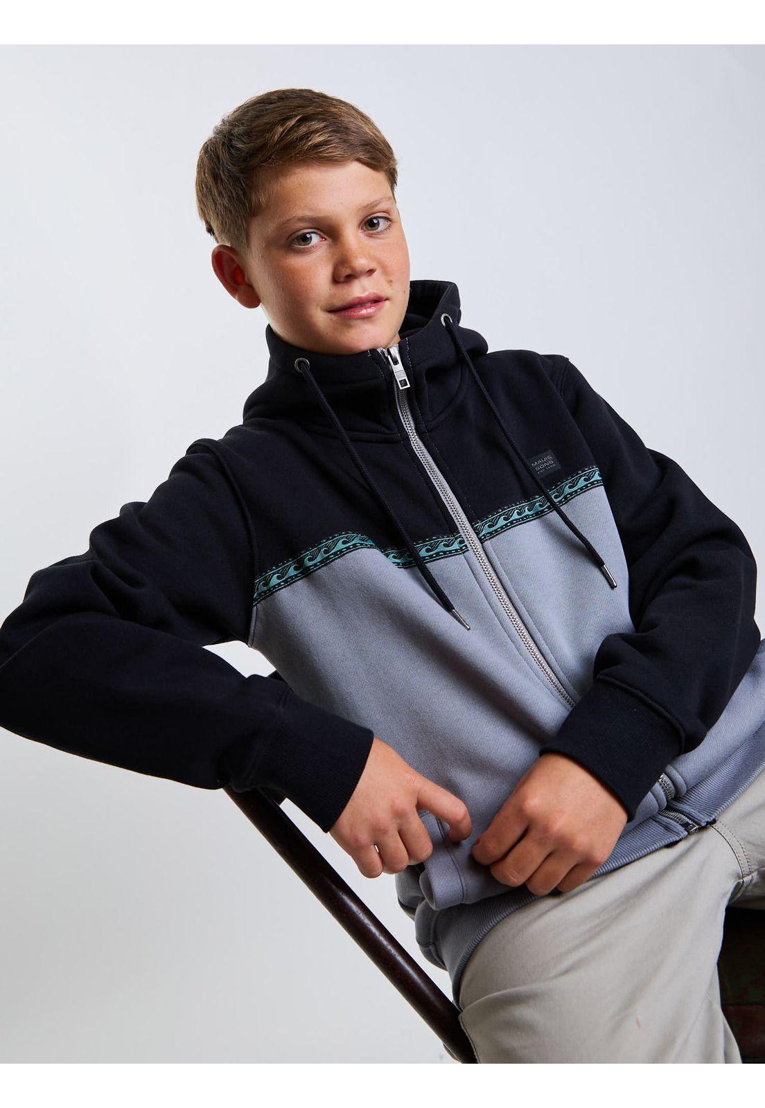 Poleron FZ Tempest Negro Infantil Maui And Sons-5