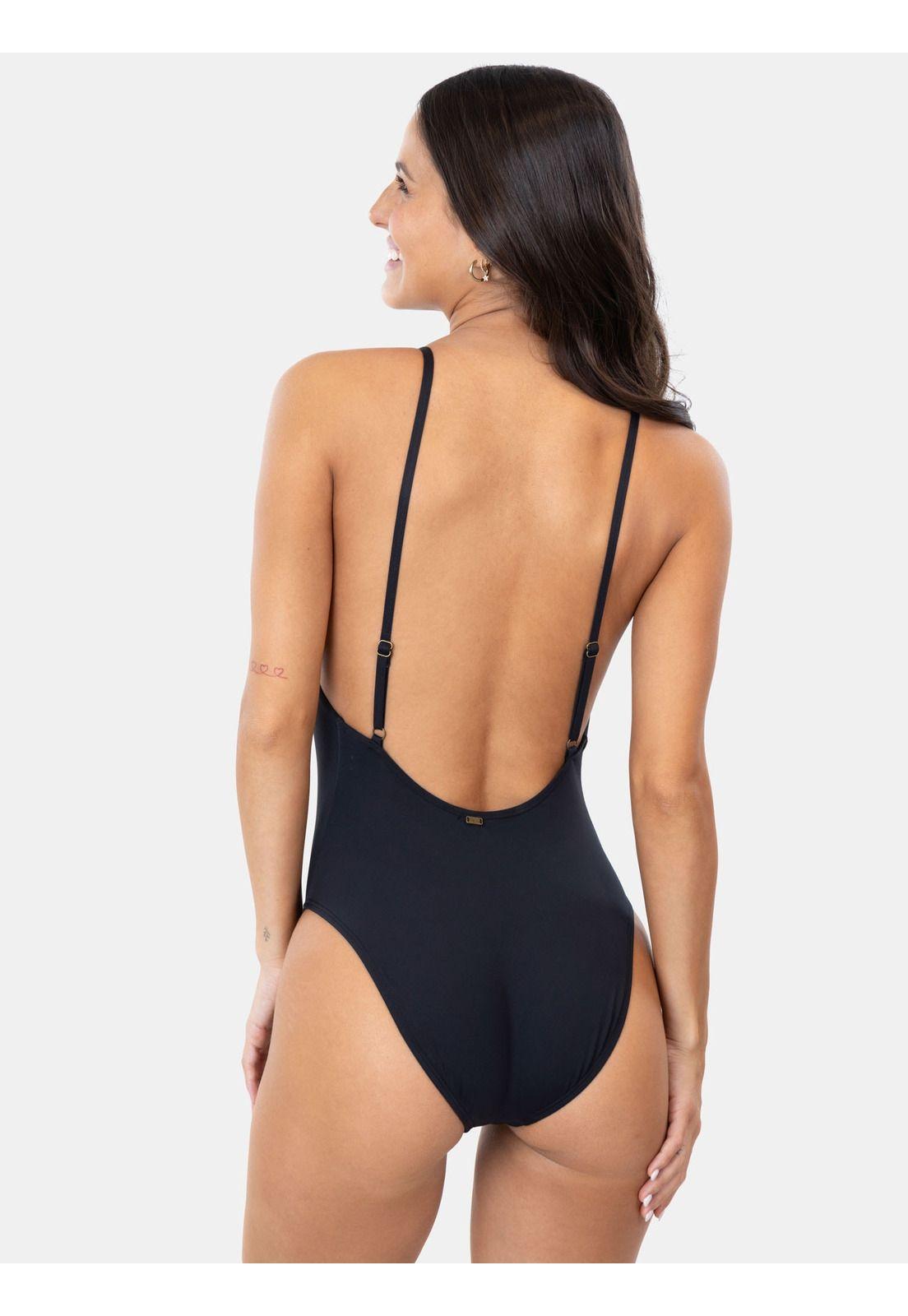Traje De Baño Entero Cannon Beach Negro Mujer Maui And Sons-1