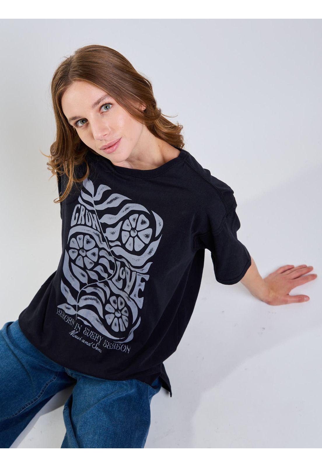 Polera Mc Capraia Negro Mujer Maui And Sons-9