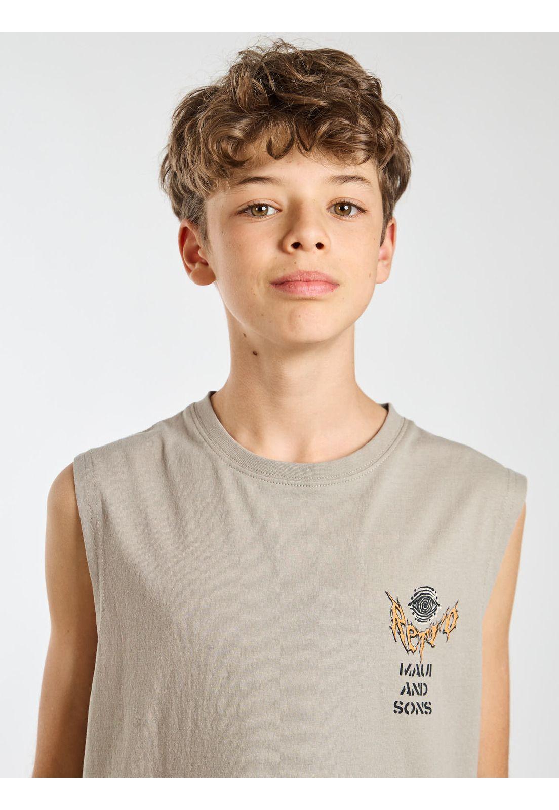 Polera SM Breaker Beige Infantil Maui and Sons-4