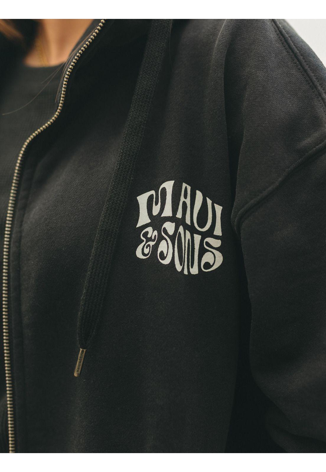 Poleron FZ Kiribati Negro Mujer Maui And Sons-1