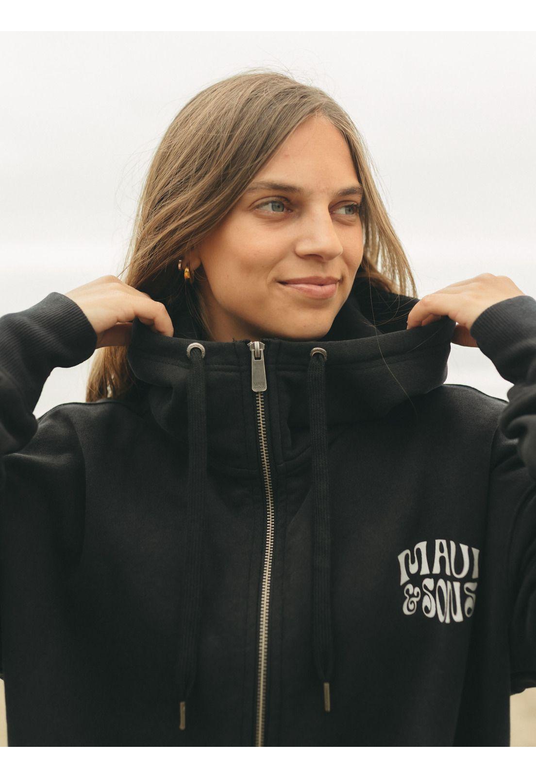 Poleron FZ Kiribati Negro Mujer Maui And Sons-2