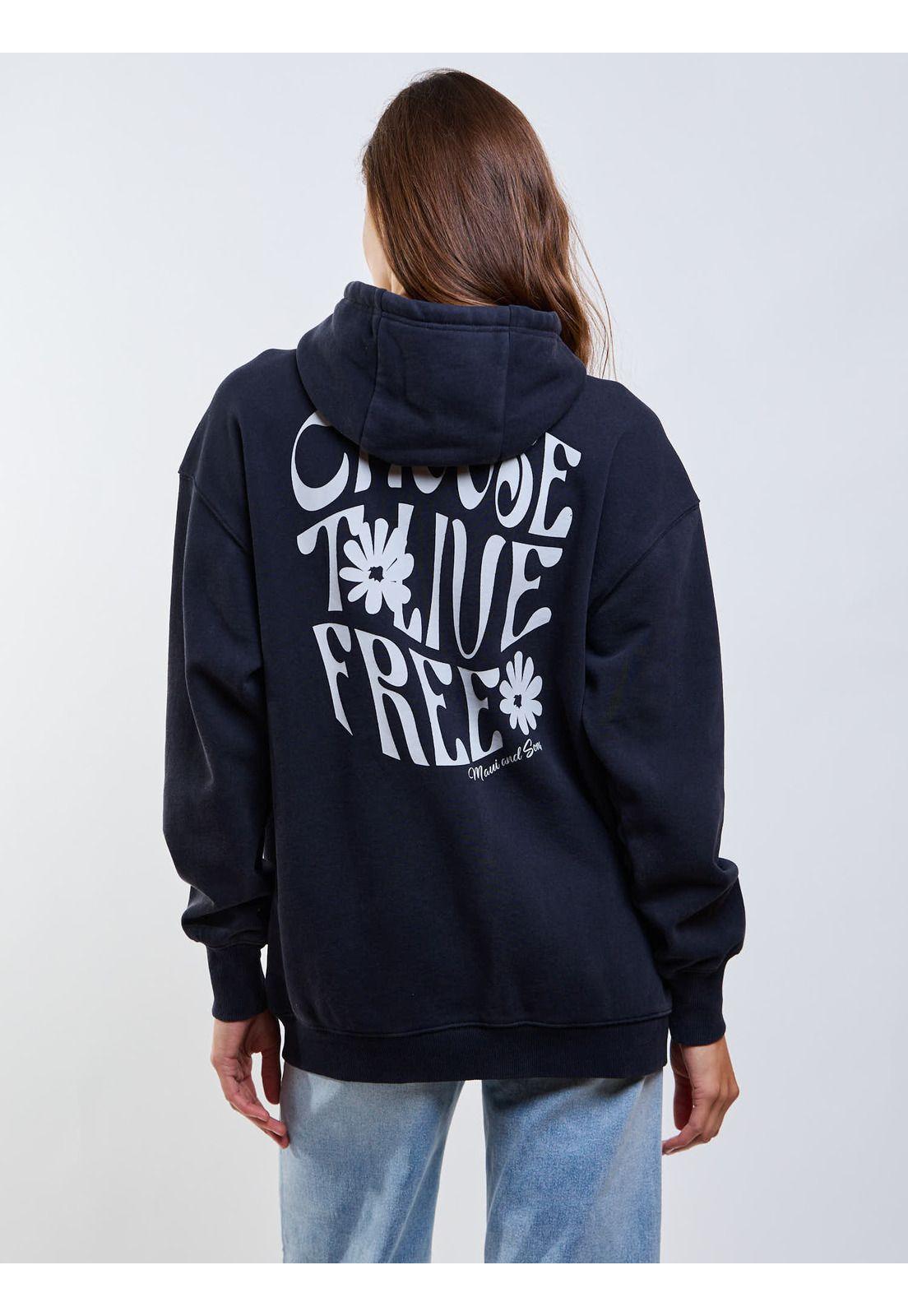 Poleron FZ Kiribati Negro Mujer Maui And Sons-5