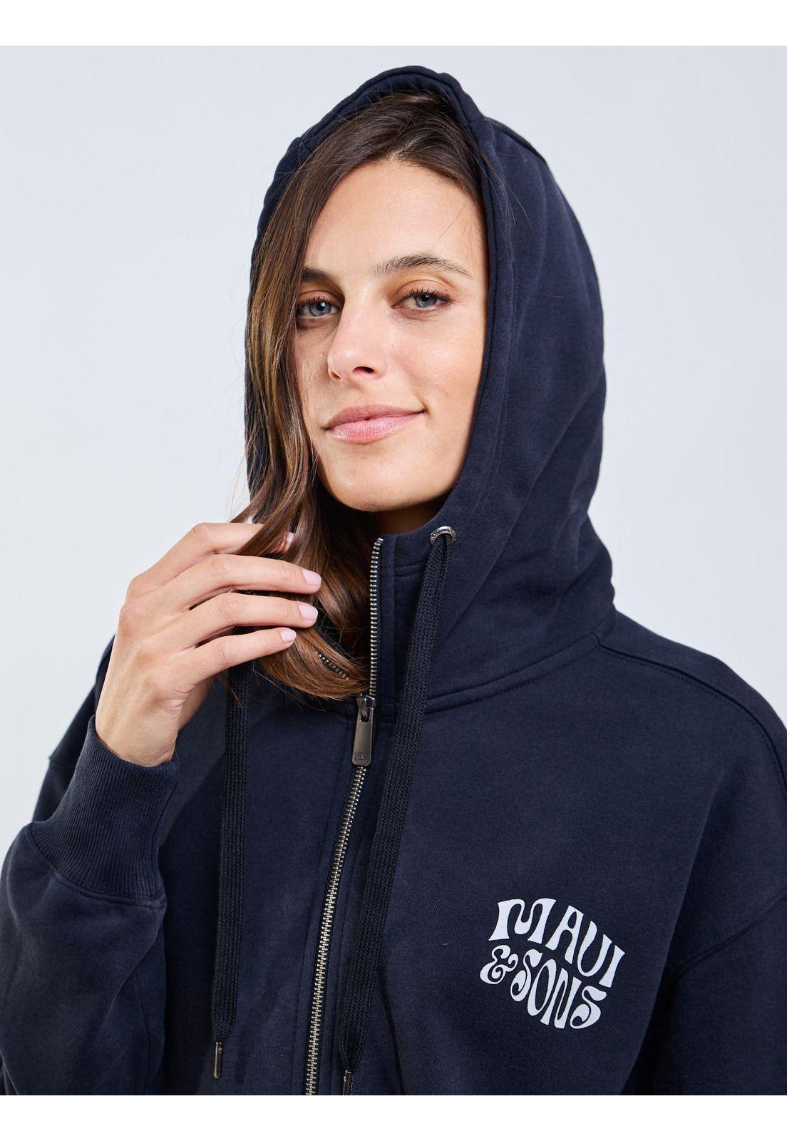 Poleron FZ Kiribati Negro Mujer Maui And Sons-7